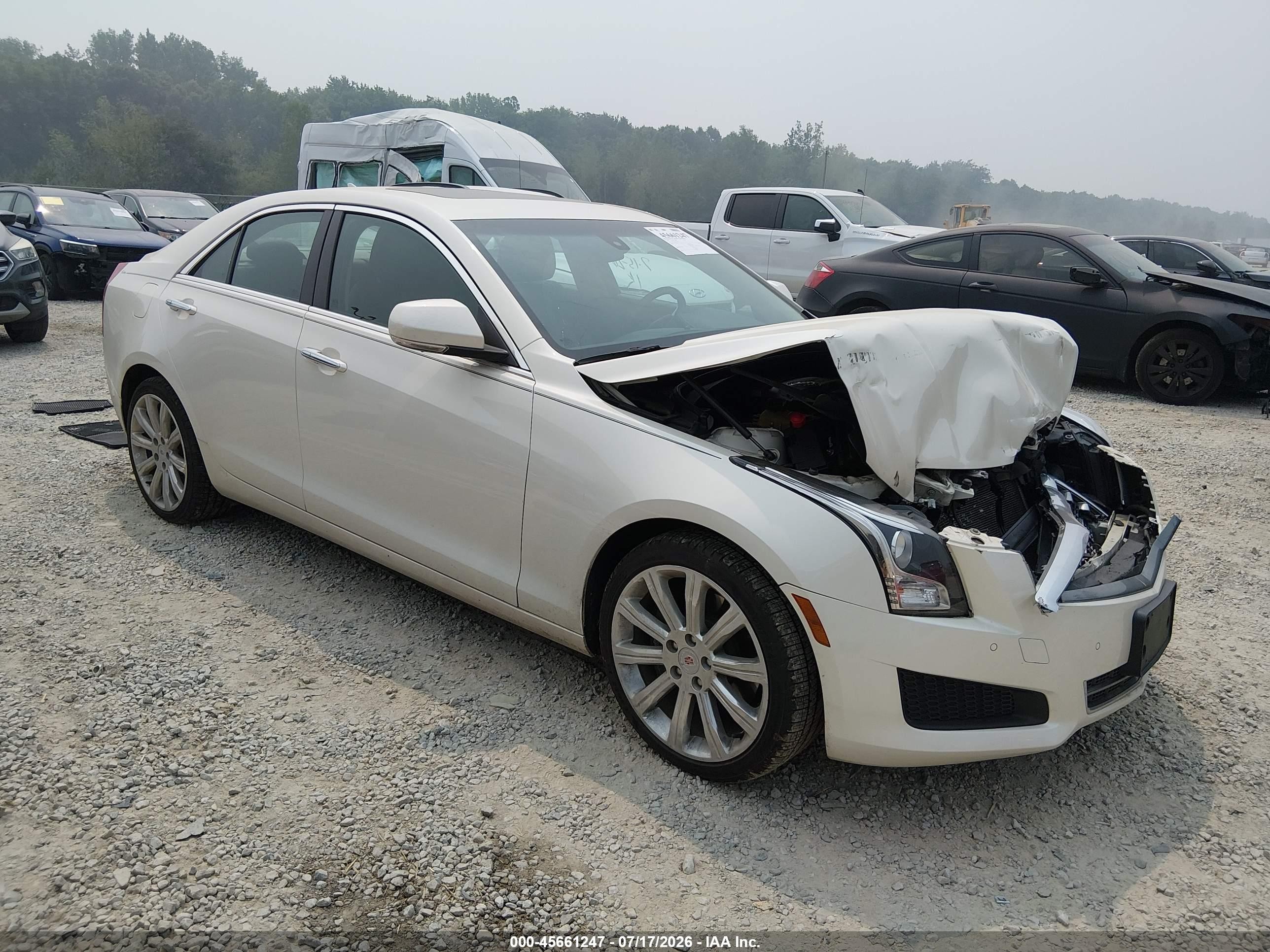 2014 Cadillac Ats Luxury White vin: 1G6AH5RX8E0186231