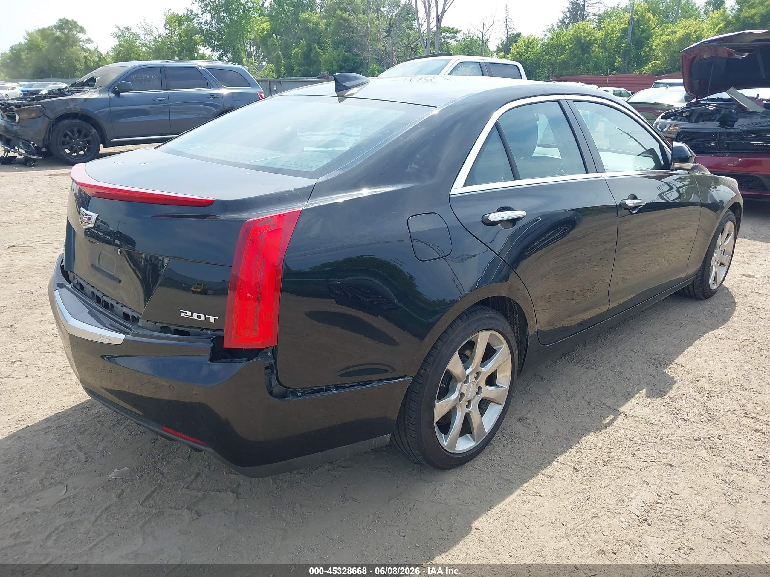 2015 Cadillac Ats Luxury Черный vin: 1G6AH5RXXF0106378