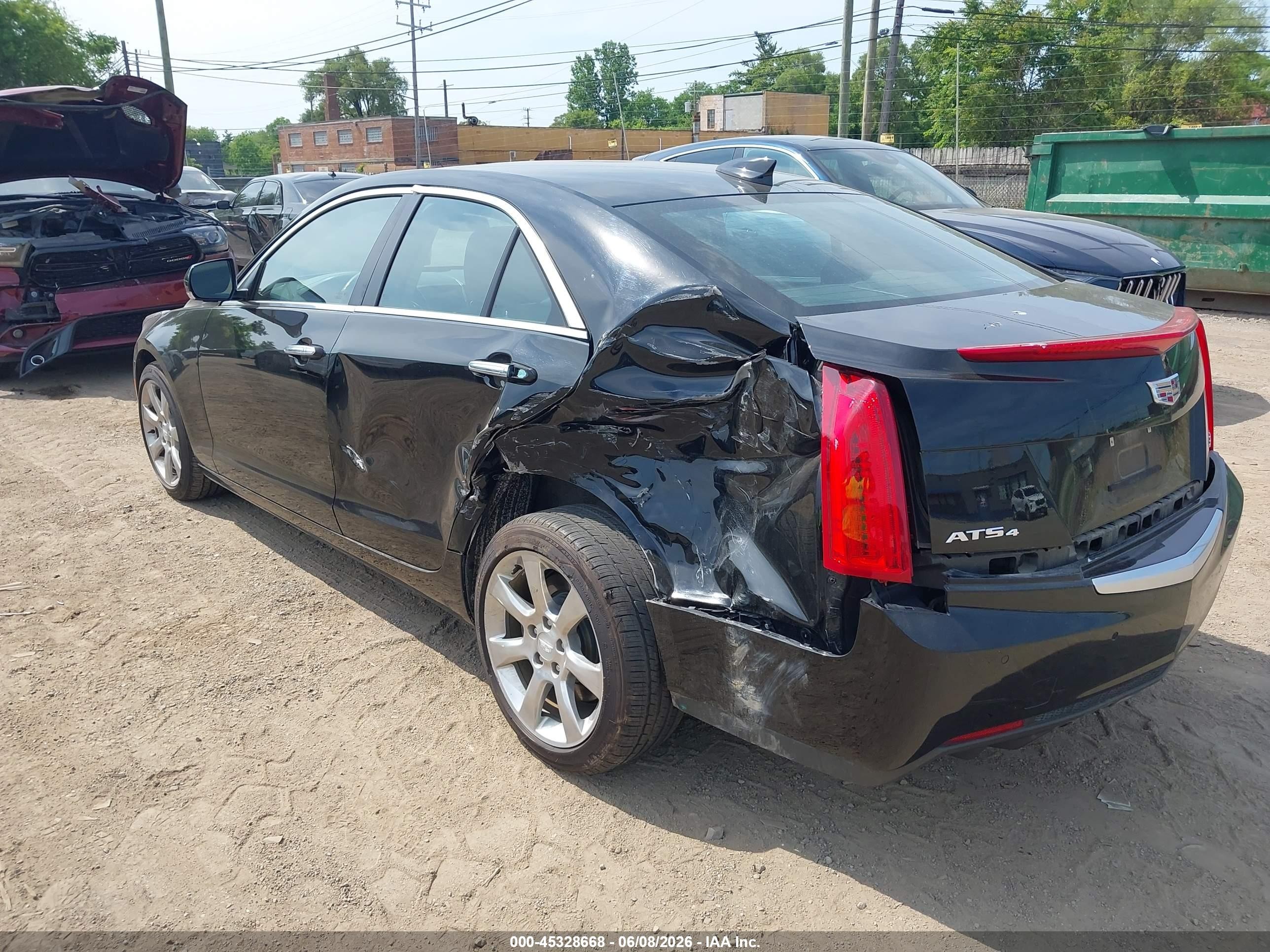 2015 Cadillac Ats Luxury Черный vin: 1G6AH5RXXF0106378