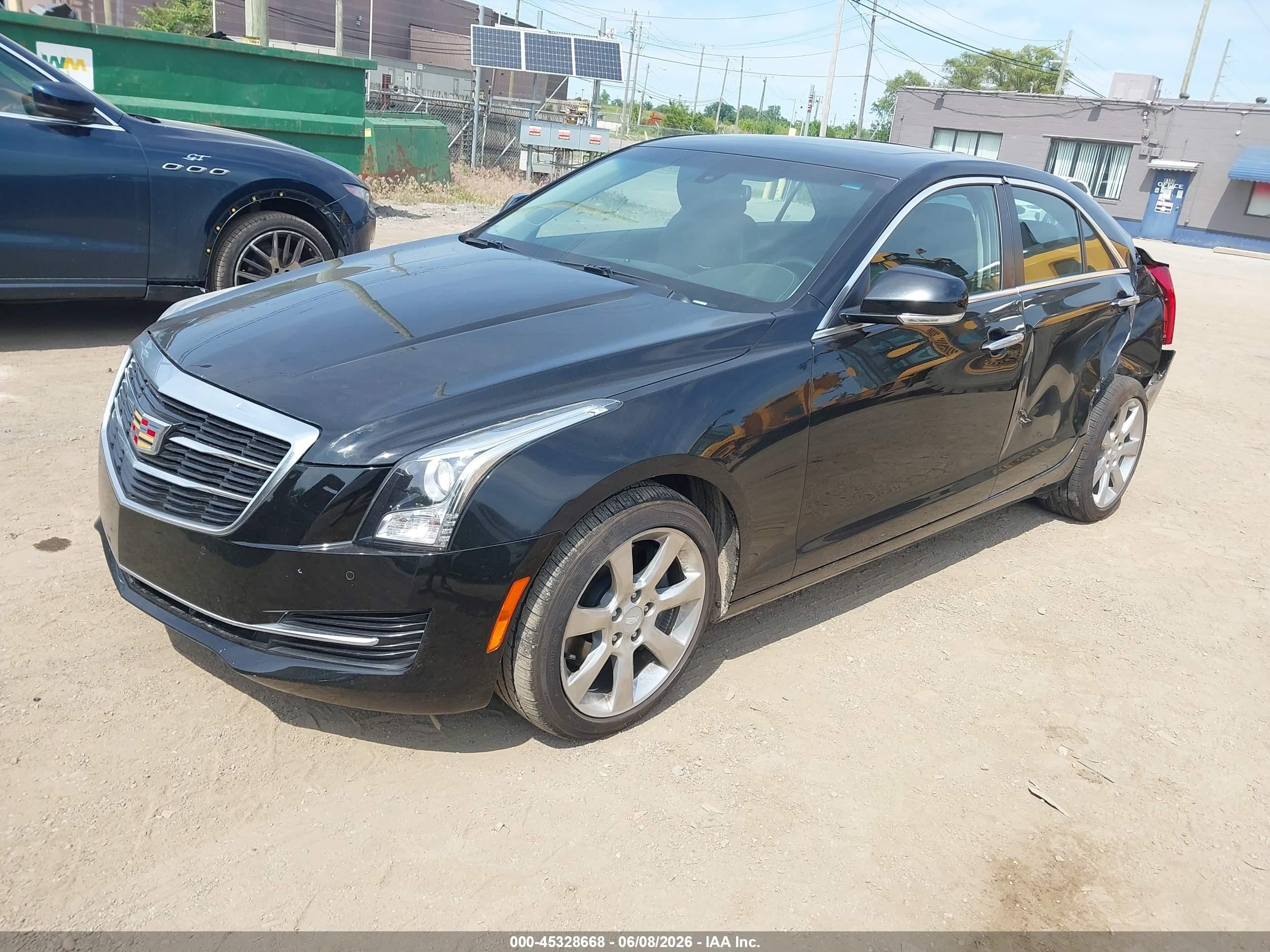 2015 Cadillac Ats Luxury Черный vin: 1G6AH5RXXF0106378