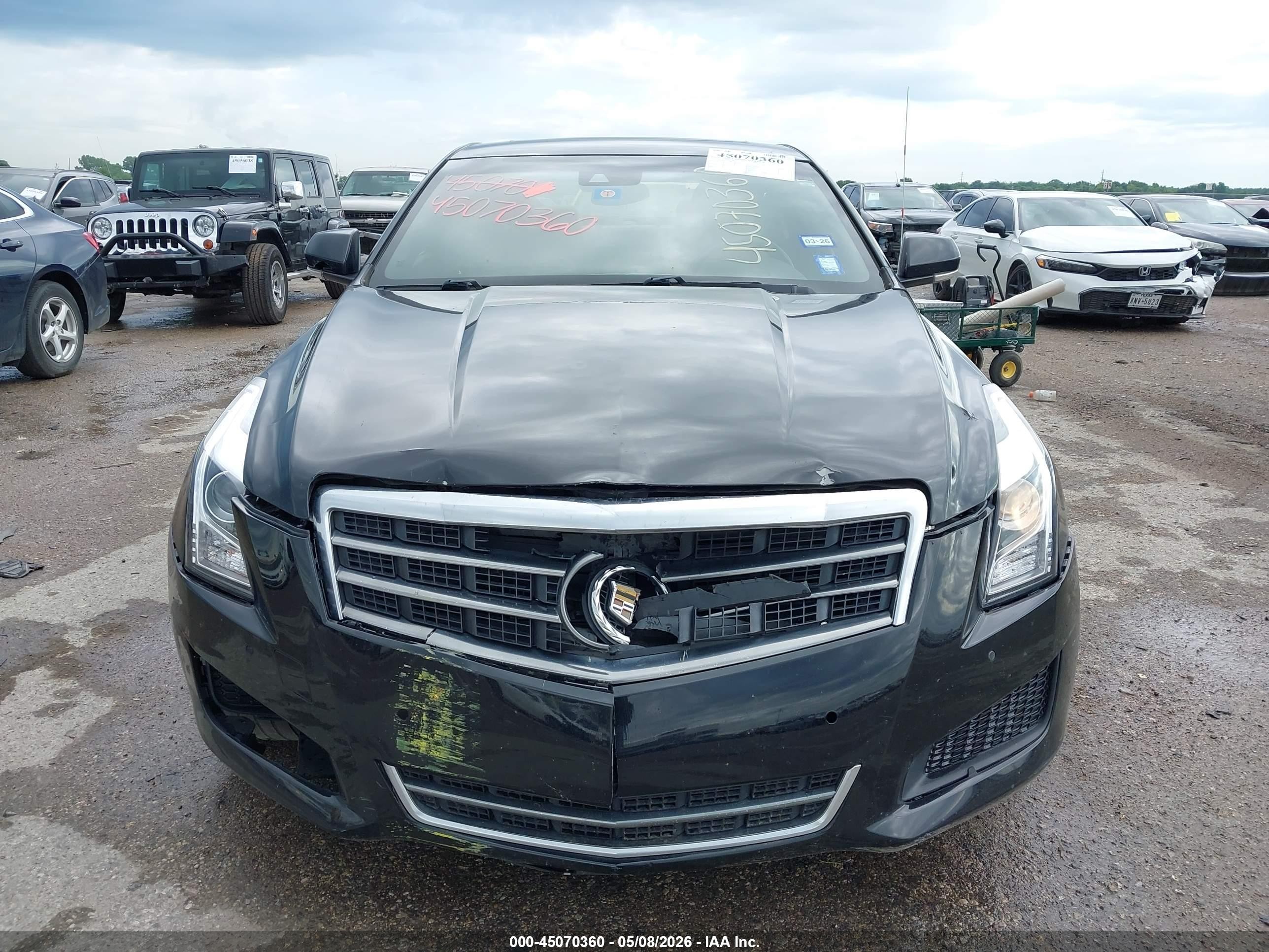 2014 Cadillac Ats Luxury Черный vin: 1G6AH5SX2E0108957