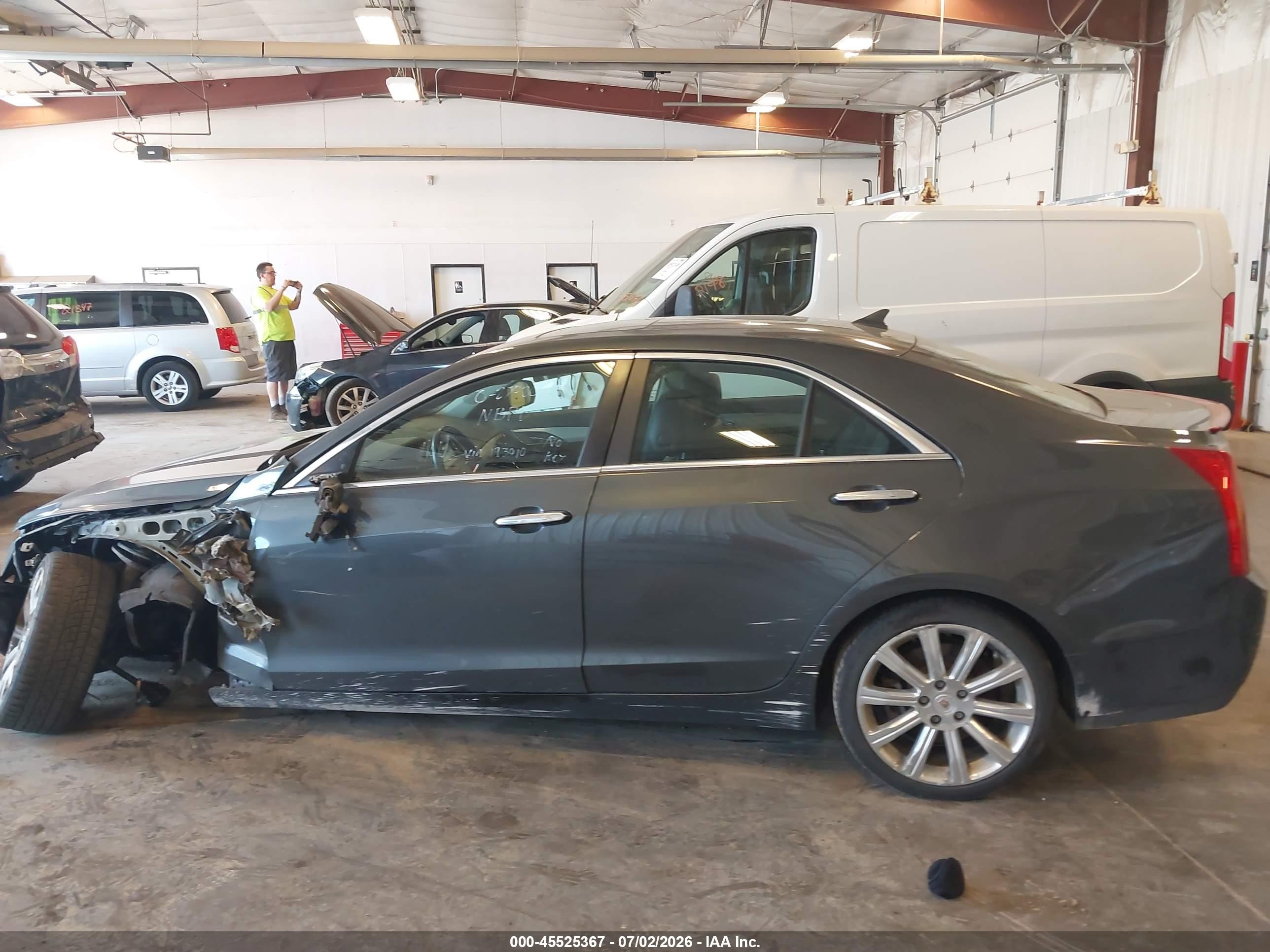 2014 Cadillac Ats Luxury Gray vin: 1G6AH5SX2E0193010