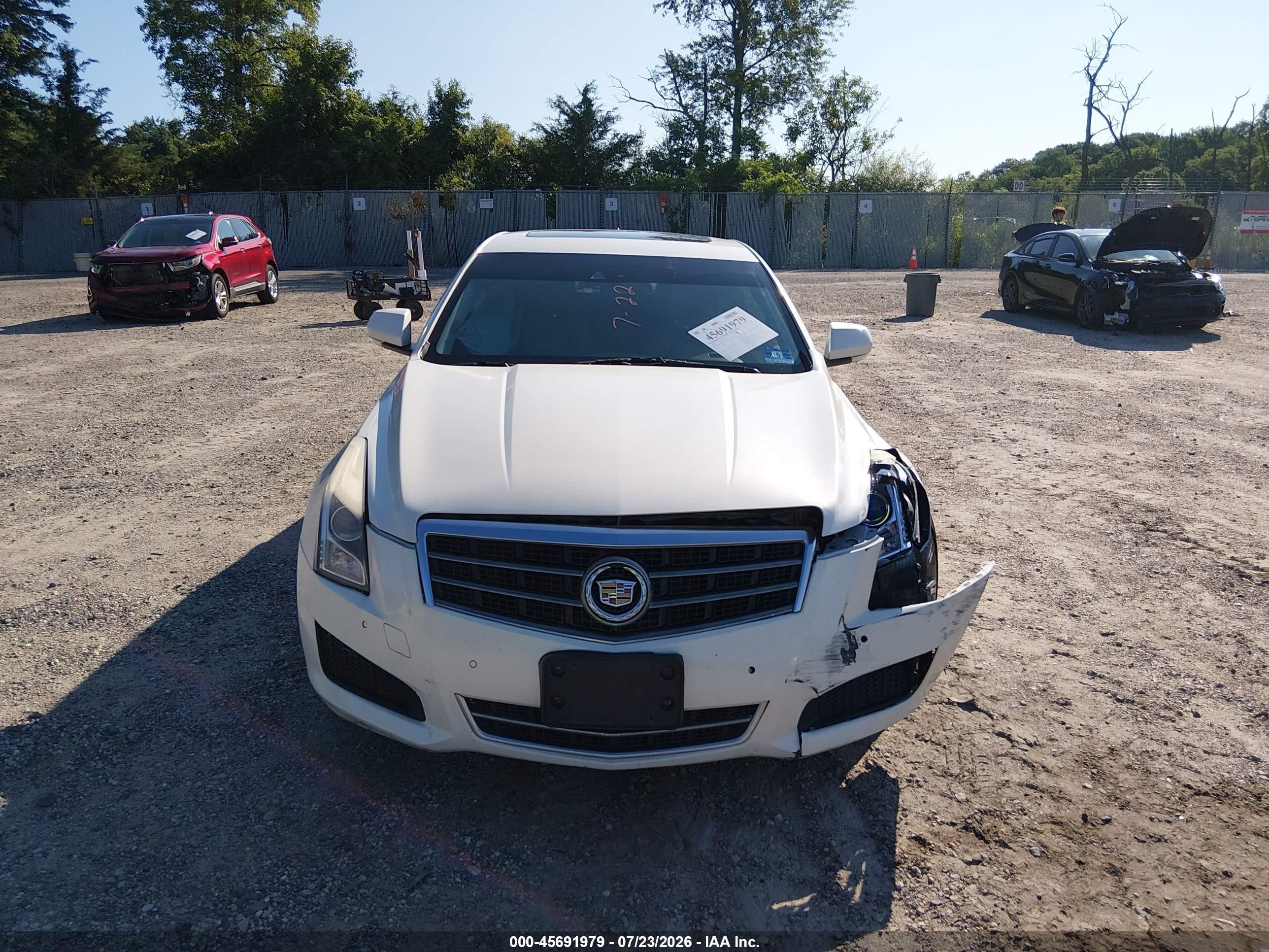 2014 Cadillac Ats Luxury White vin: 1G6AH5SX9E0102007