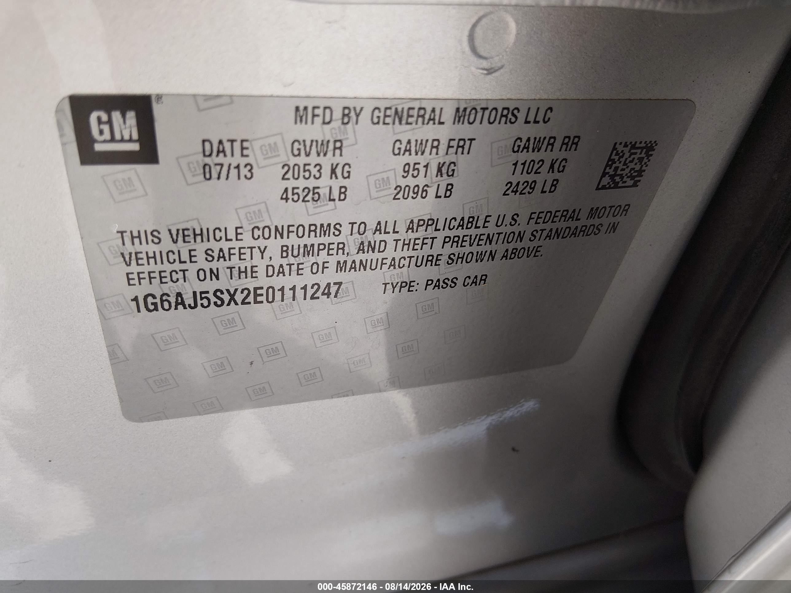 2014 Cadillac Ats Performance Silver vin: 1G6AJ5SX2E0111247