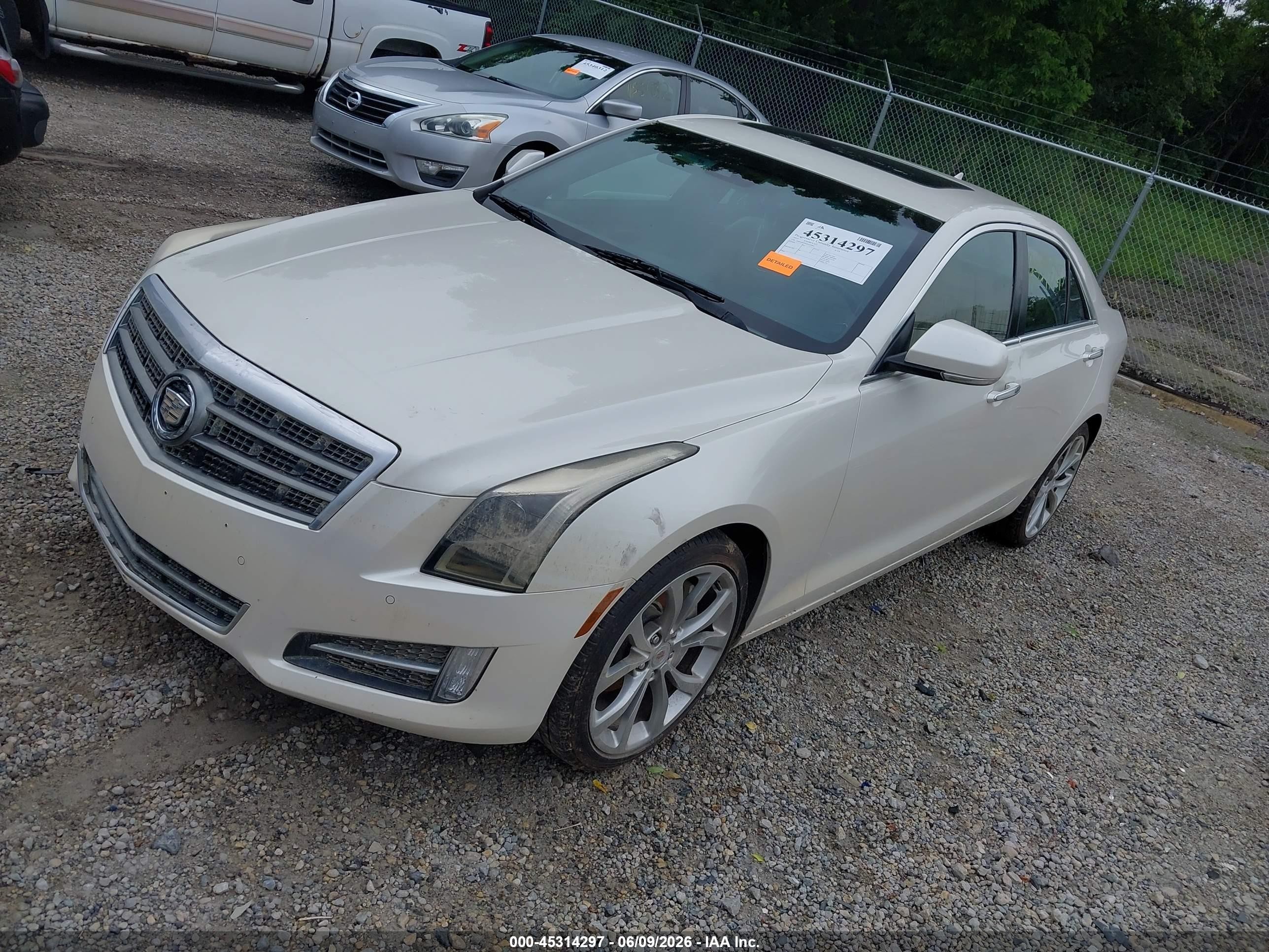 2013 Cadillac Ats Performance White vin: 1G6AJ5SX5D0152969