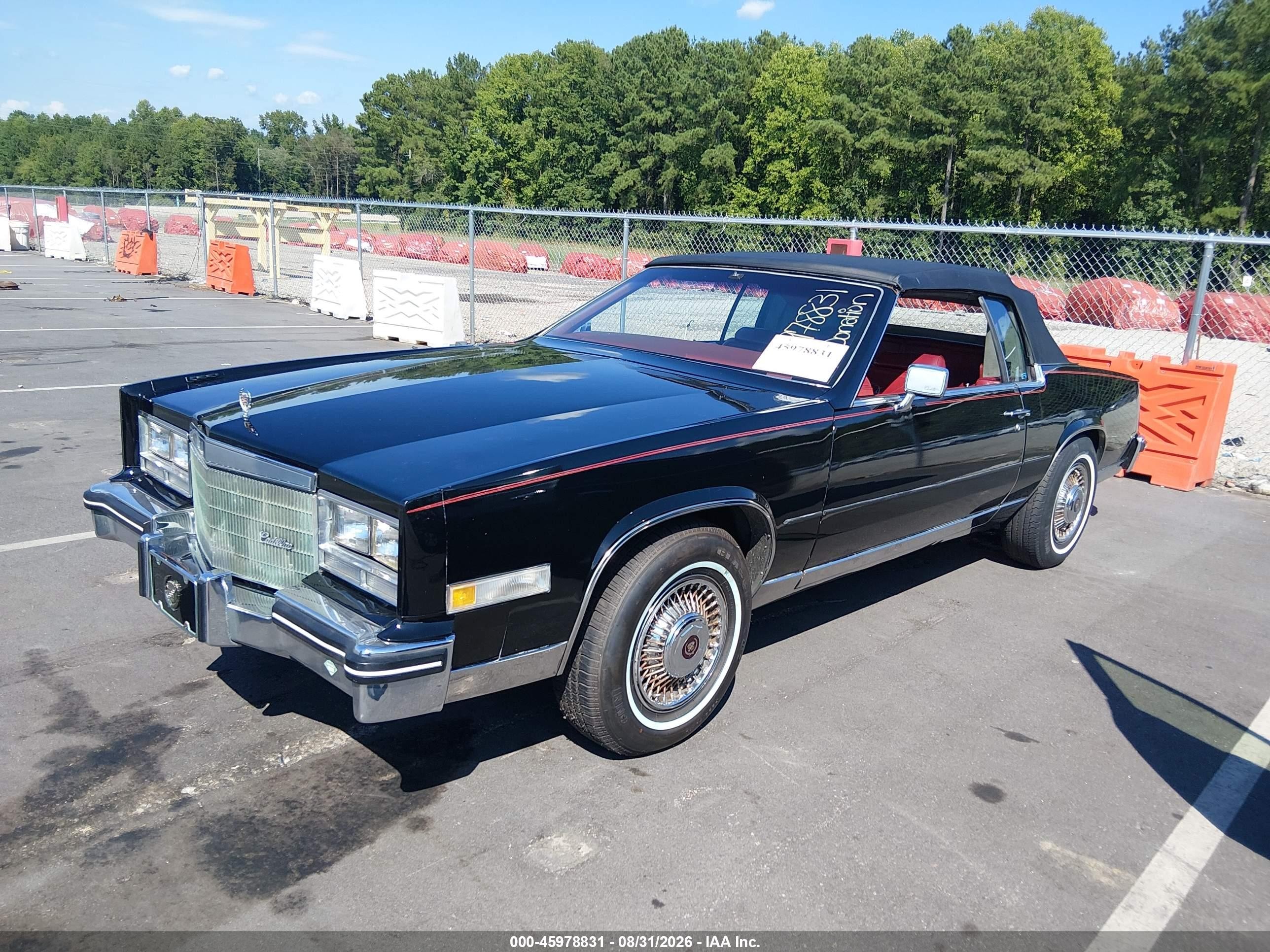 1984 Cadillac Eldorado Black vin: 1G6AL578XEE640508