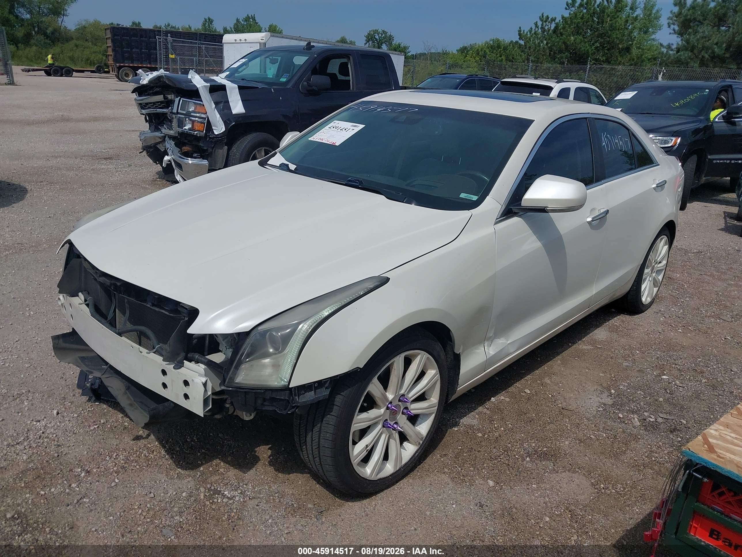 2013 Cadillac Ats Premium Белый vin: 1G6AL5S39D0125670