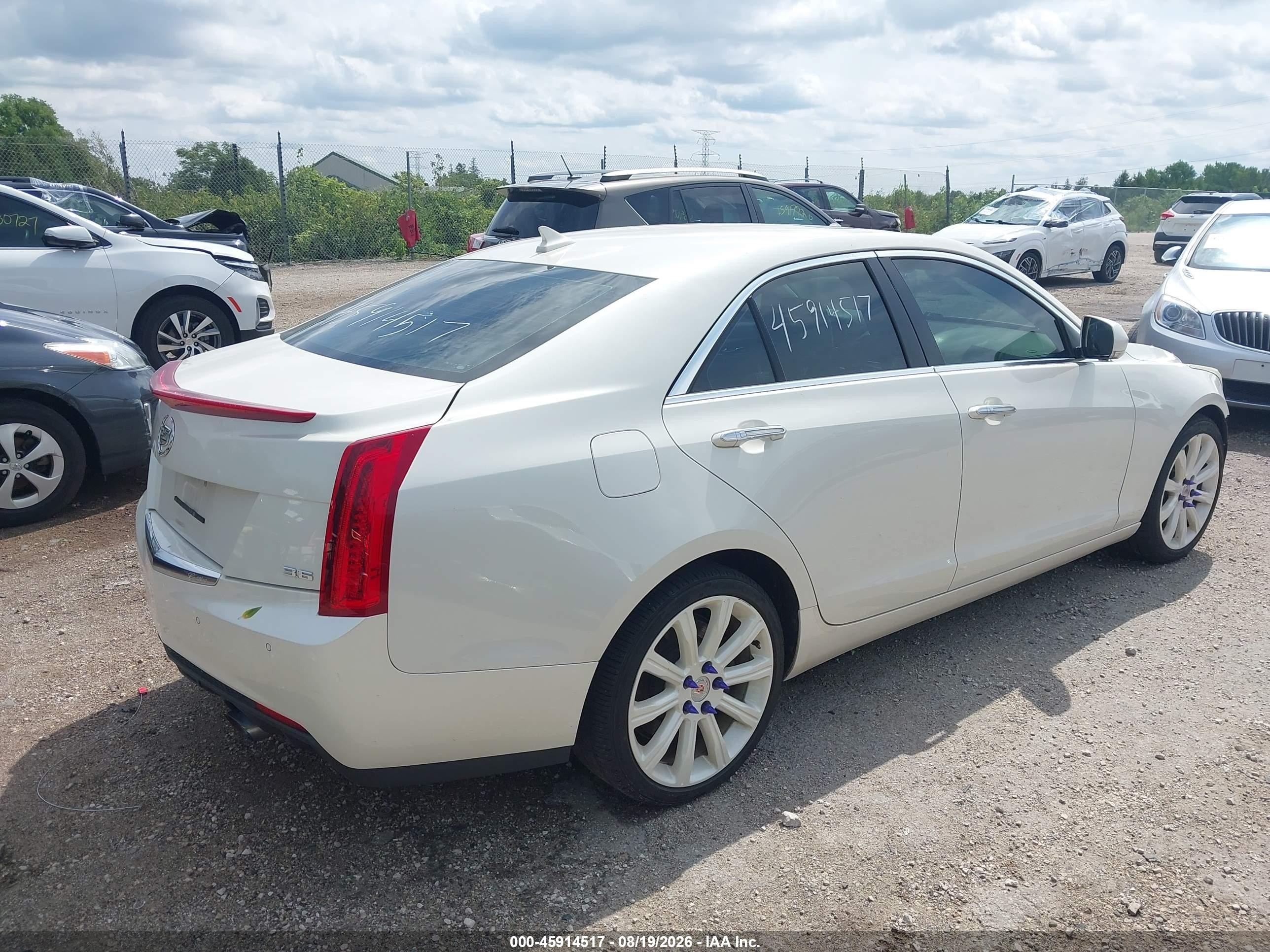 2013 Cadillac Ats Premium Белый vin: 1G6AL5S39D0125670