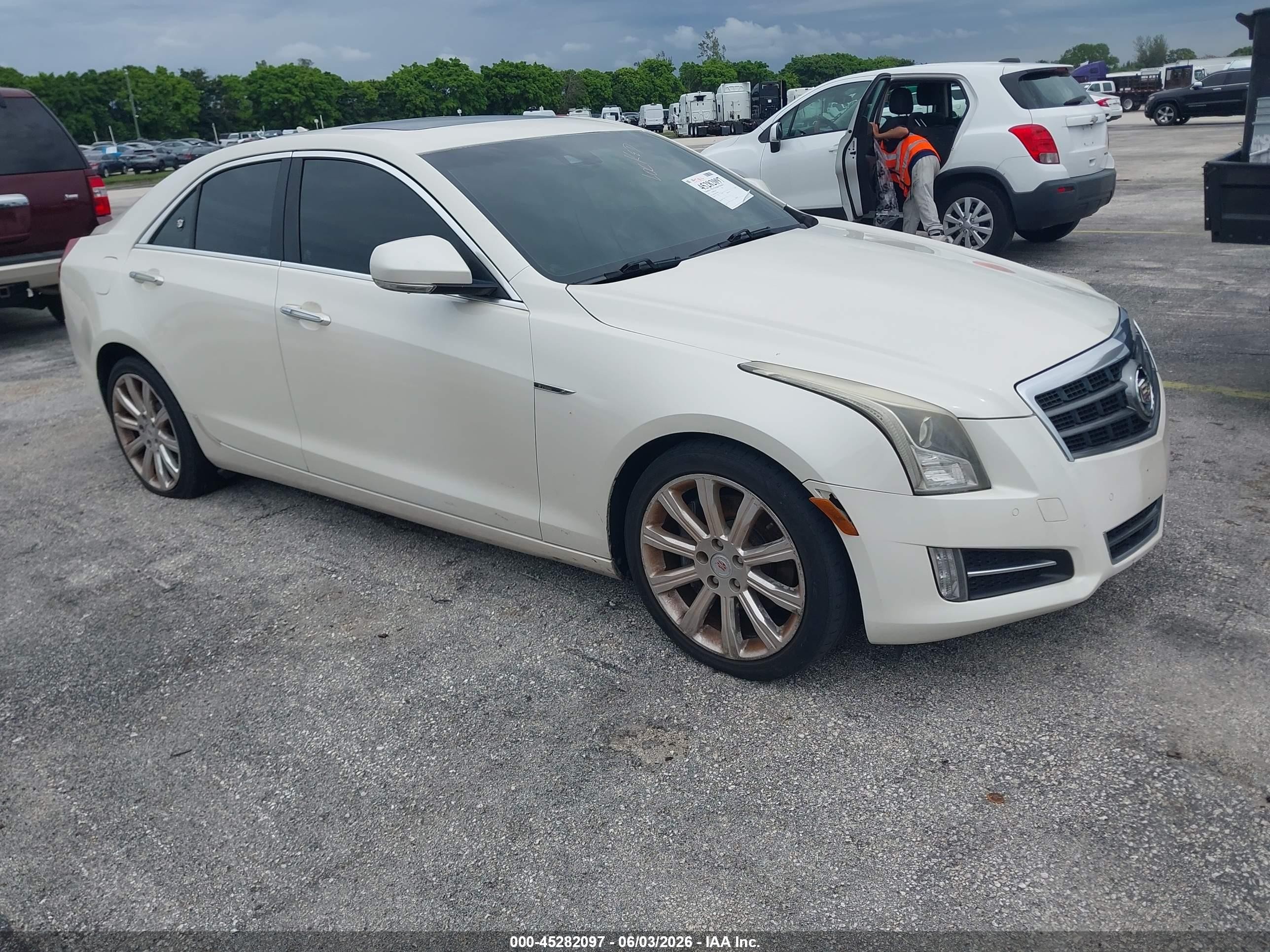 2014 Cadillac Ats Premium White vin: 1G6AL5SX4E0116640