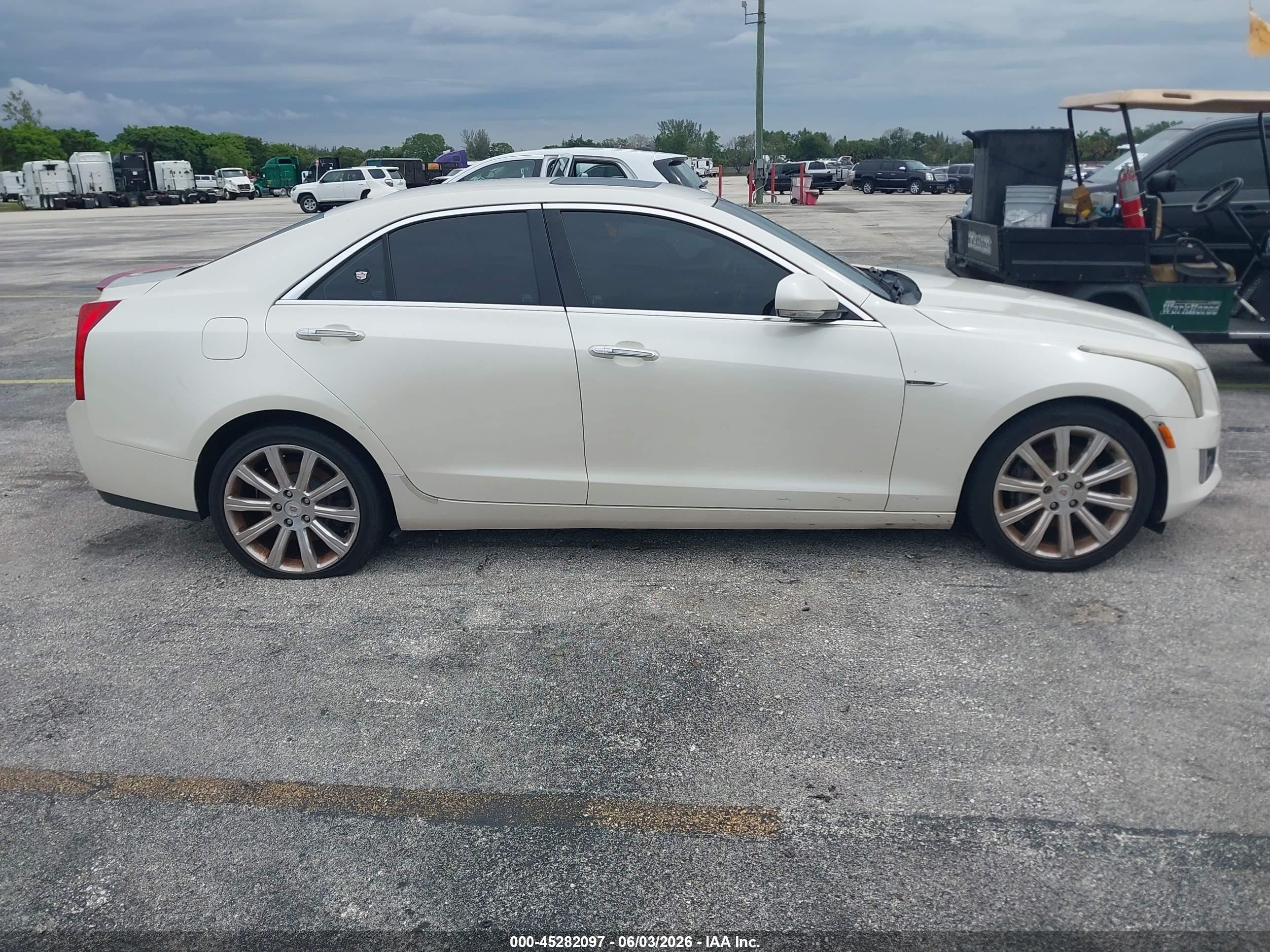2014 Cadillac Ats Premium White vin: 1G6AL5SX4E0116640