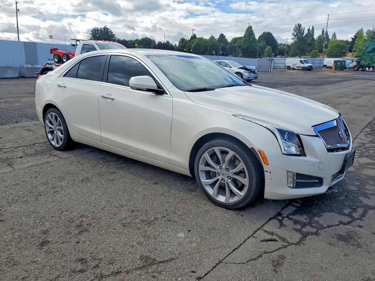 2013 Cadillac Ats Premium White vin: 1G6AL5SX7D0165488