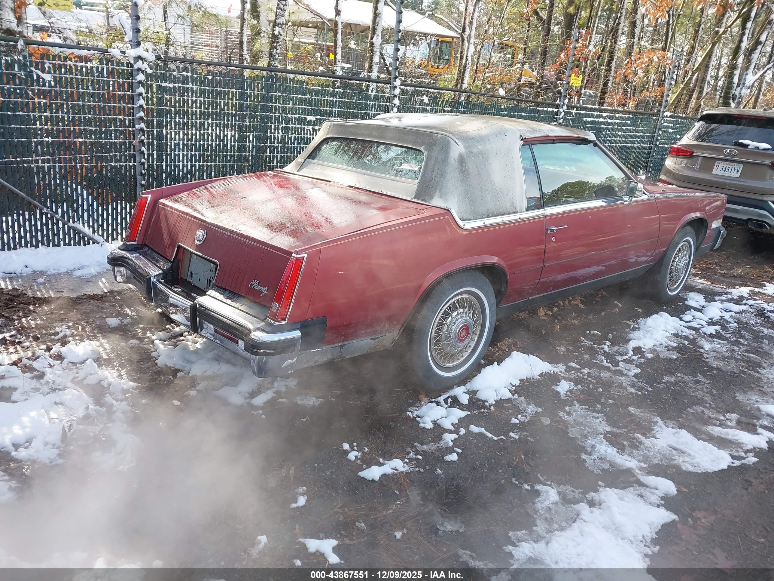 1984 Cadillac Eldorado Biarritz Красный vin: 1G6AL6789EE650565