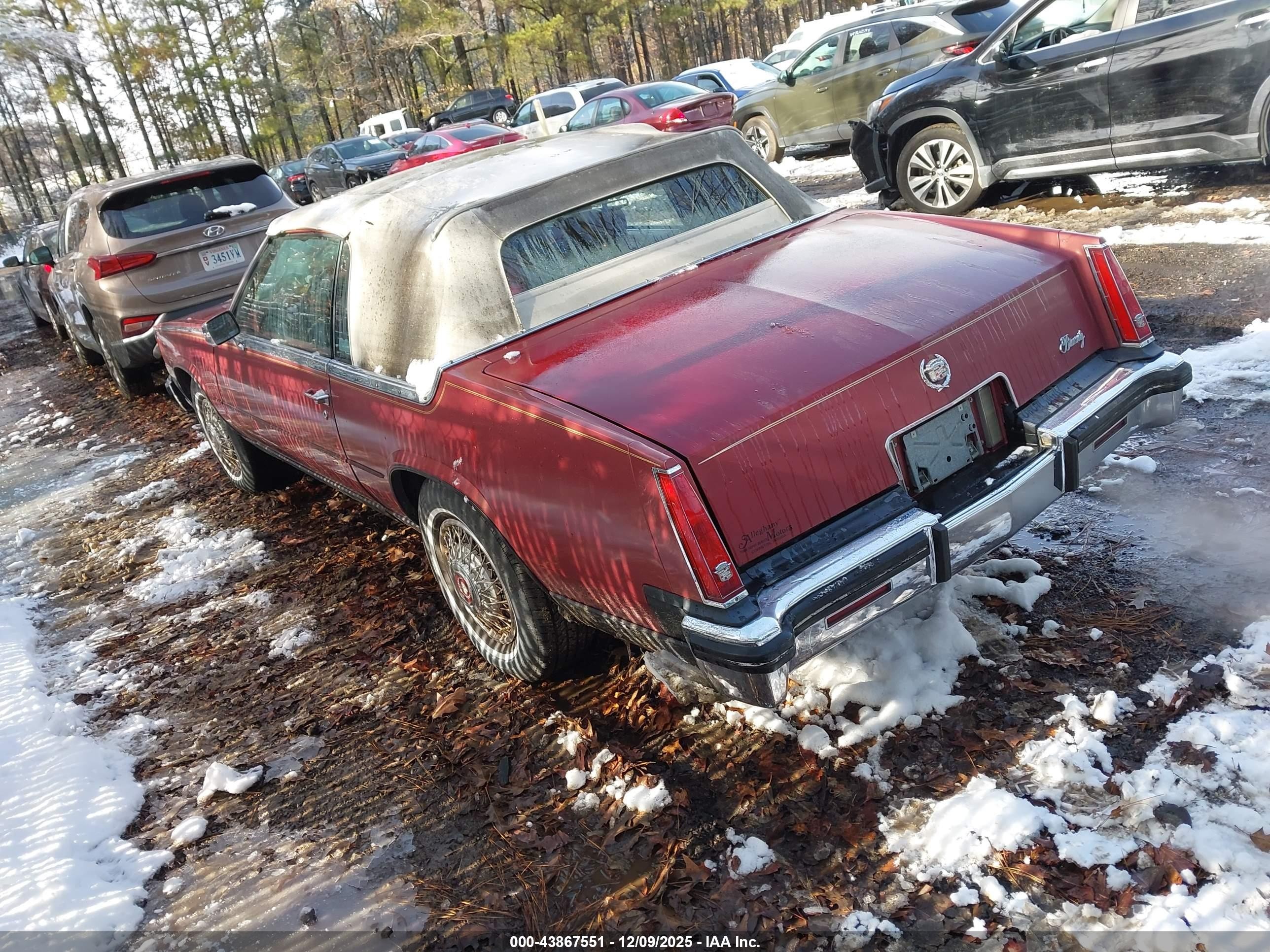 1984 Cadillac Eldorado Biarritz Красный vin: 1G6AL6789EE650565