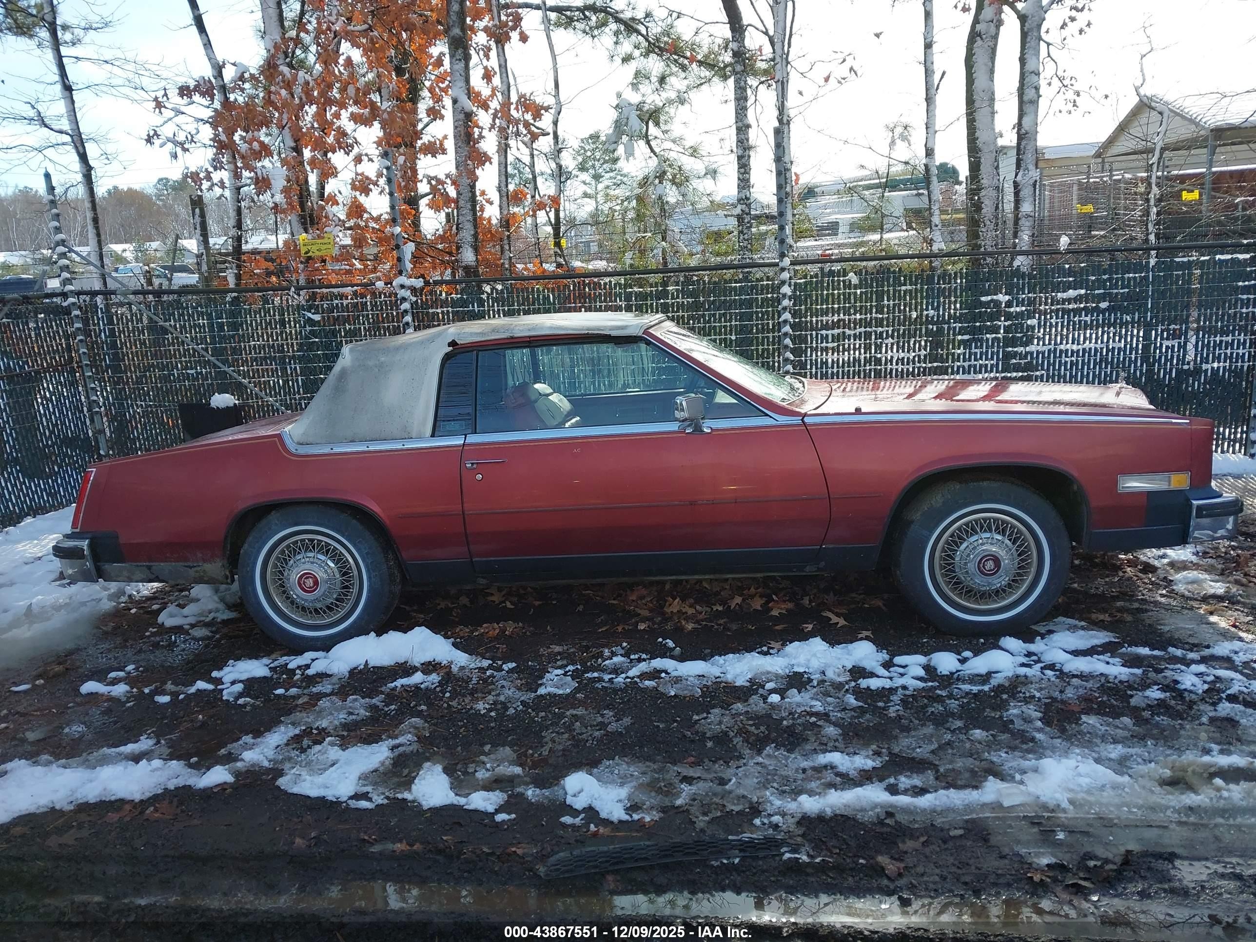 1984 Cadillac Eldorado Biarritz Красный vin: 1G6AL6789EE650565
