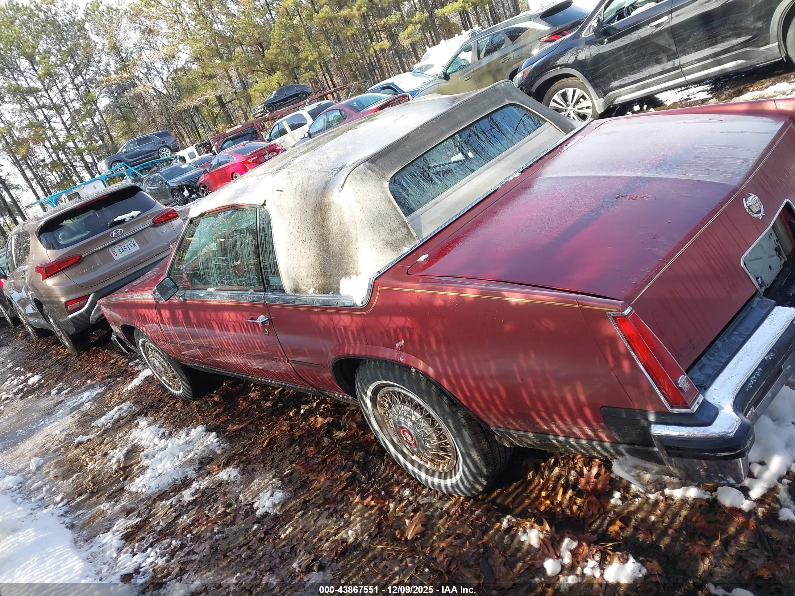 1984 Cadillac Eldorado Biarritz Красный vin: 1G6AL6789EE650565