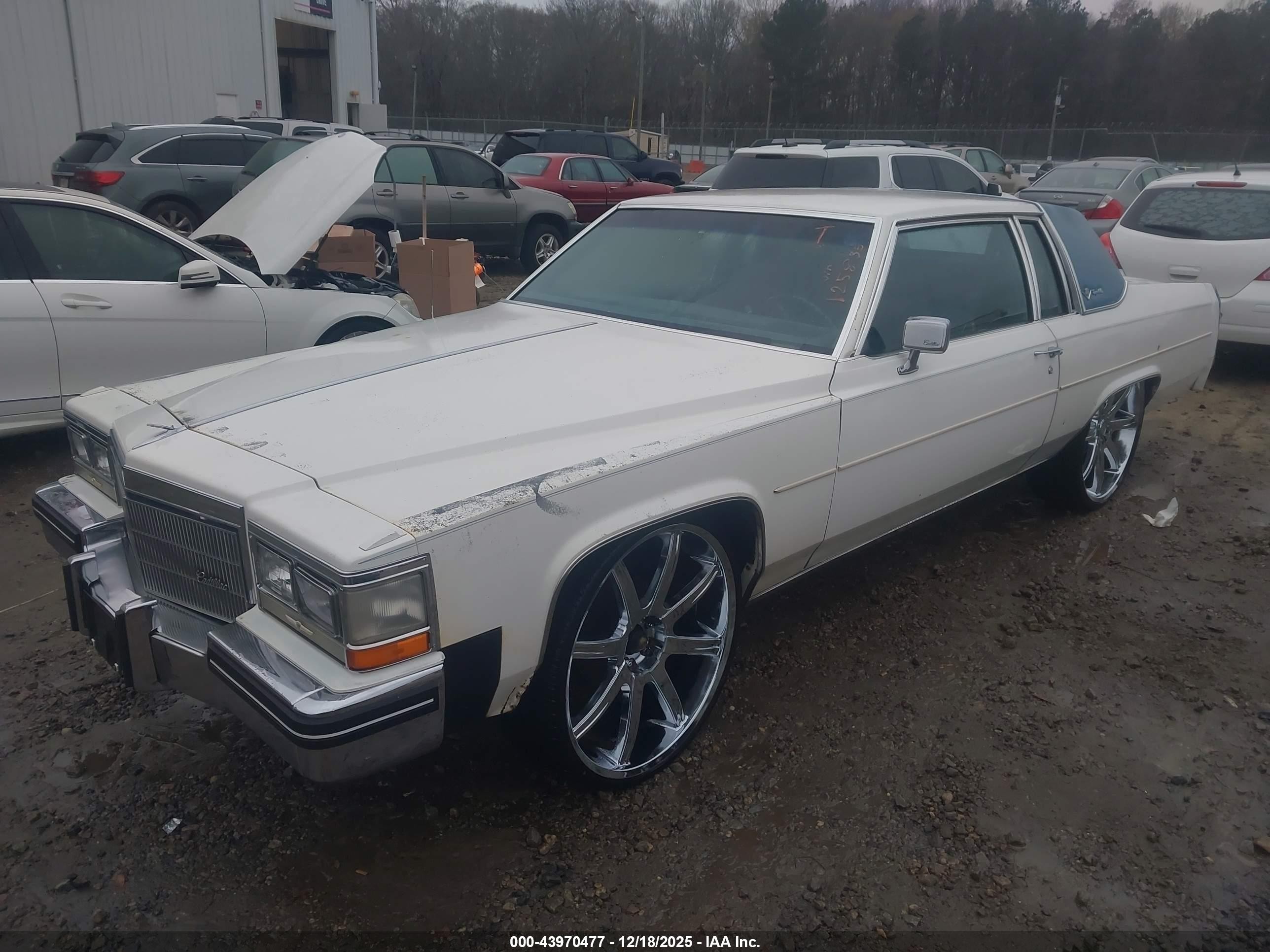 1984 Cadillac Deville   White vin: 1G6AM4783E9125835