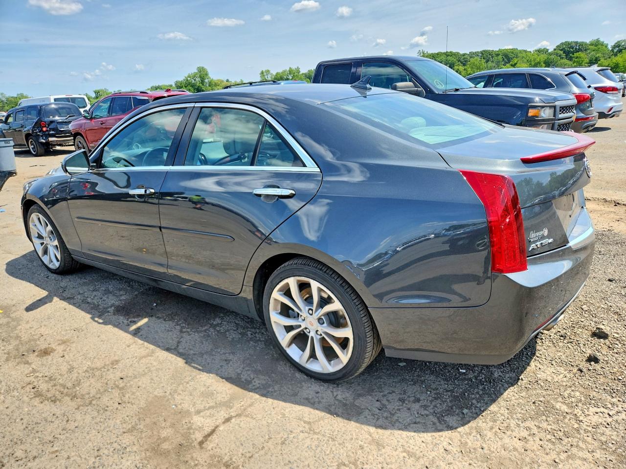 2014 Cadillac Ats Premium Gray vin: 1G6AM5S34E0119287