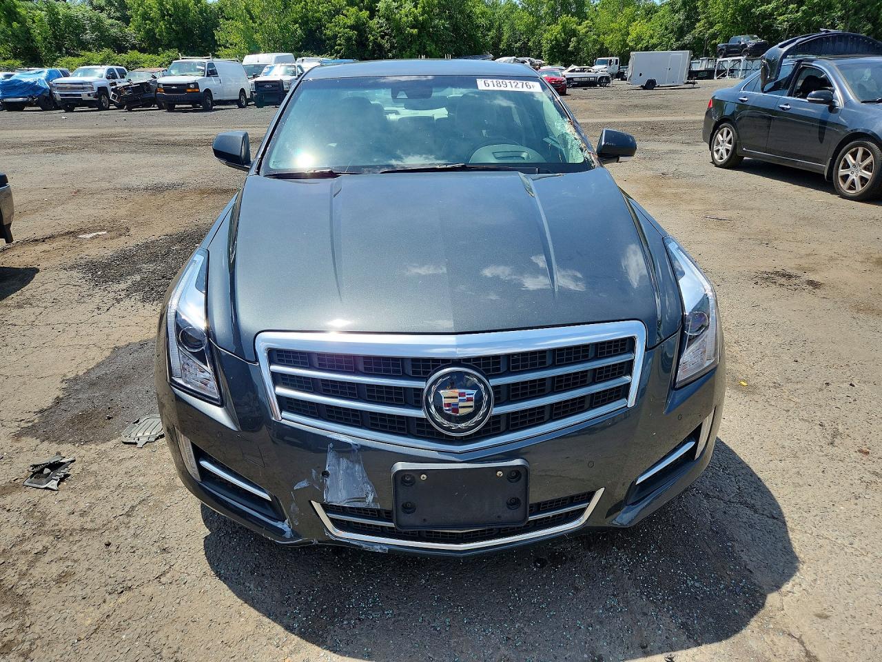 2014 Cadillac Ats Premium Gray vin: 1G6AM5S34E0119287