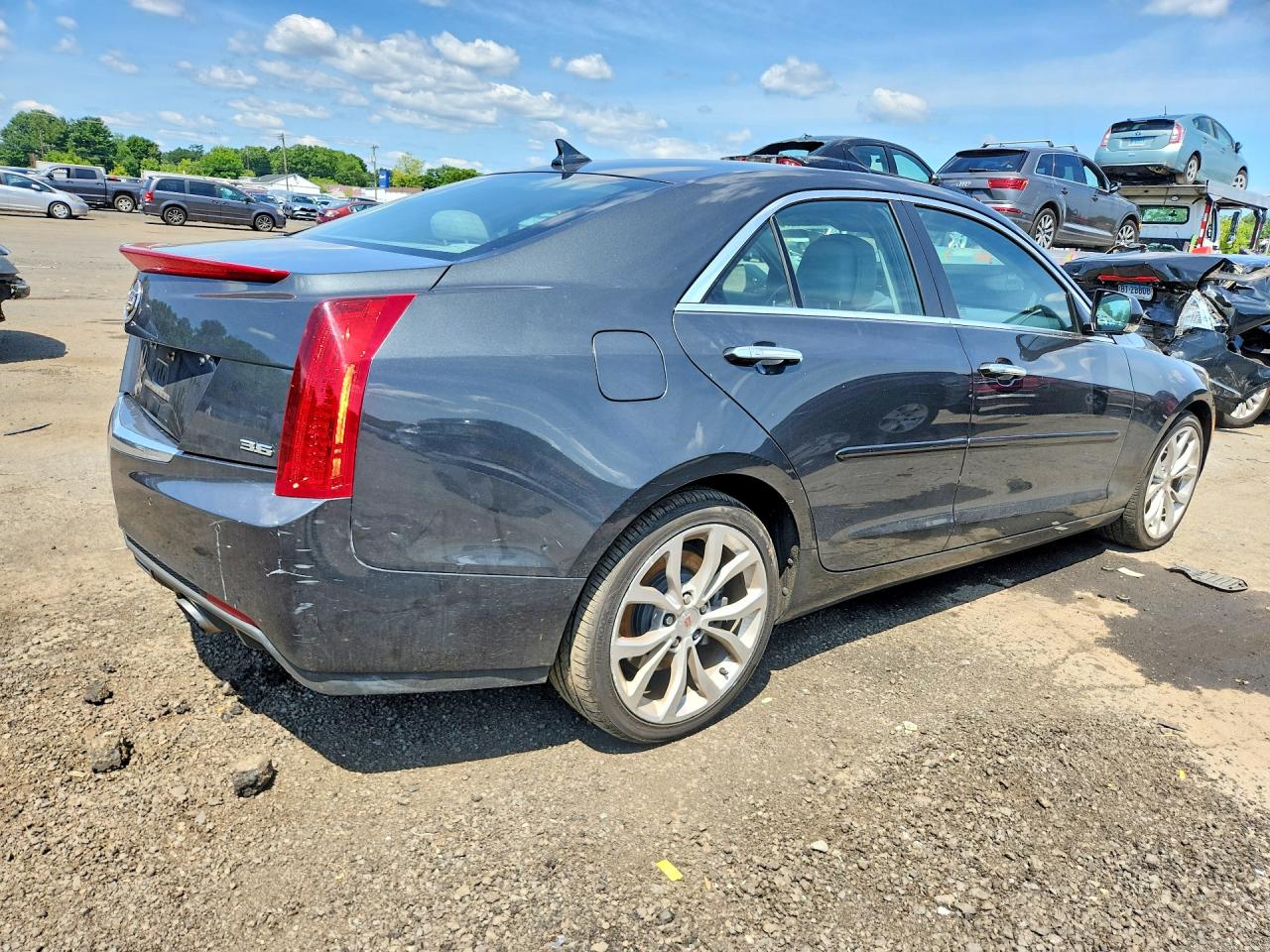 2014 Cadillac Ats Premium Gray vin: 1G6AM5S34E0119287