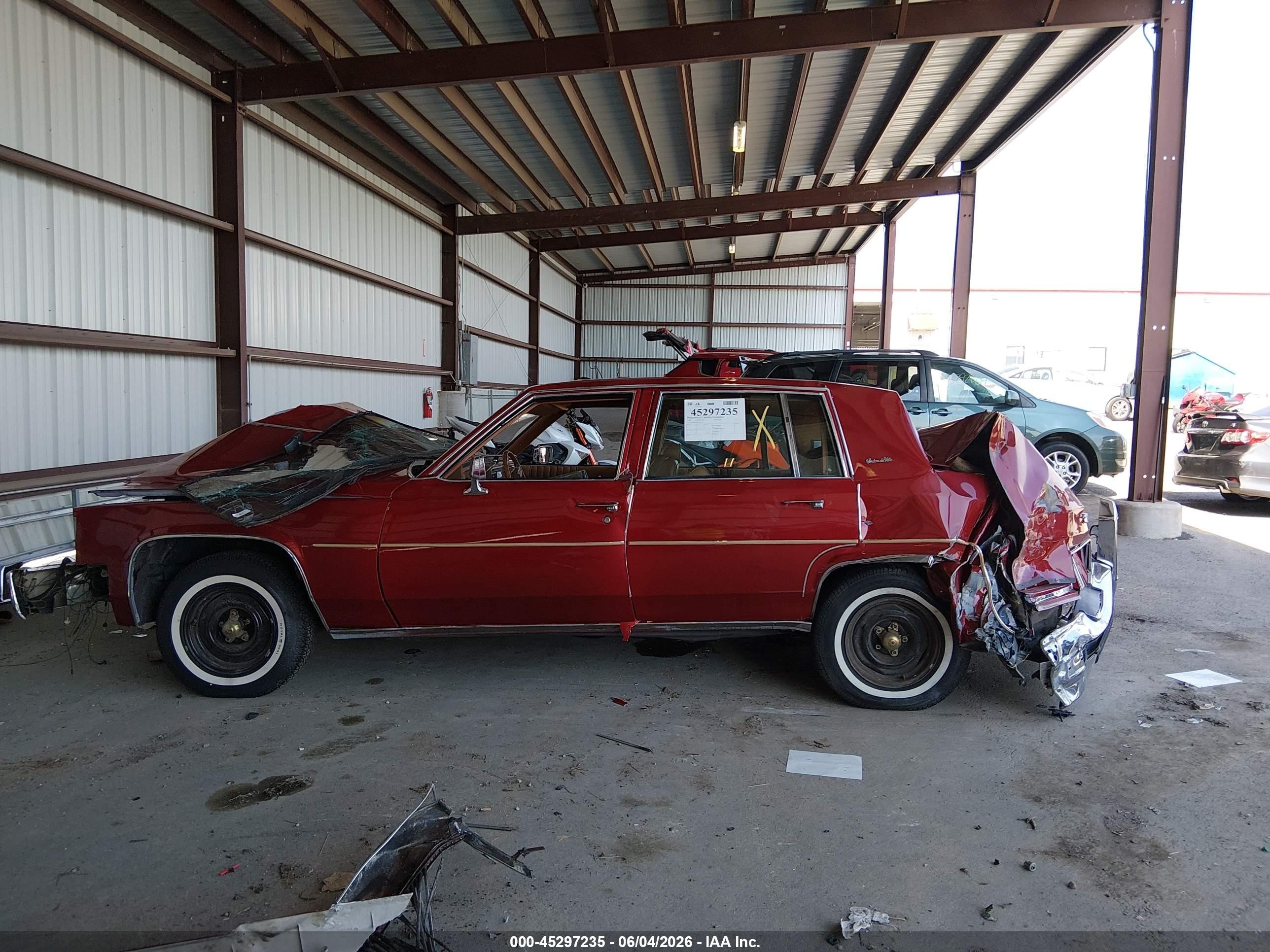 1984 Cadillac Deville   Red vin: 1G6AM6981E9144537