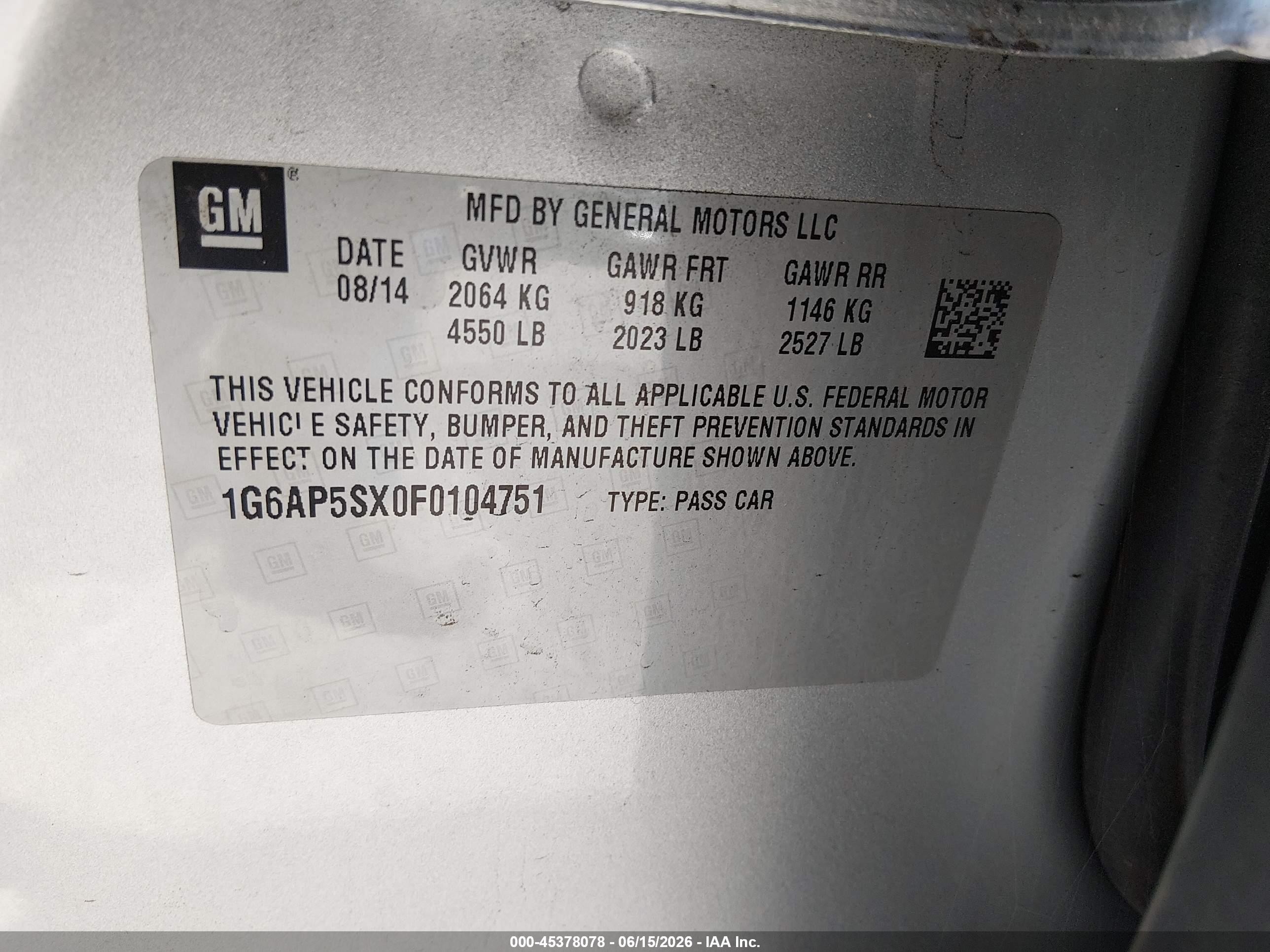2015 Cadillac Cts Standard Серебряный vin: 1G6AP5SX0F0104751