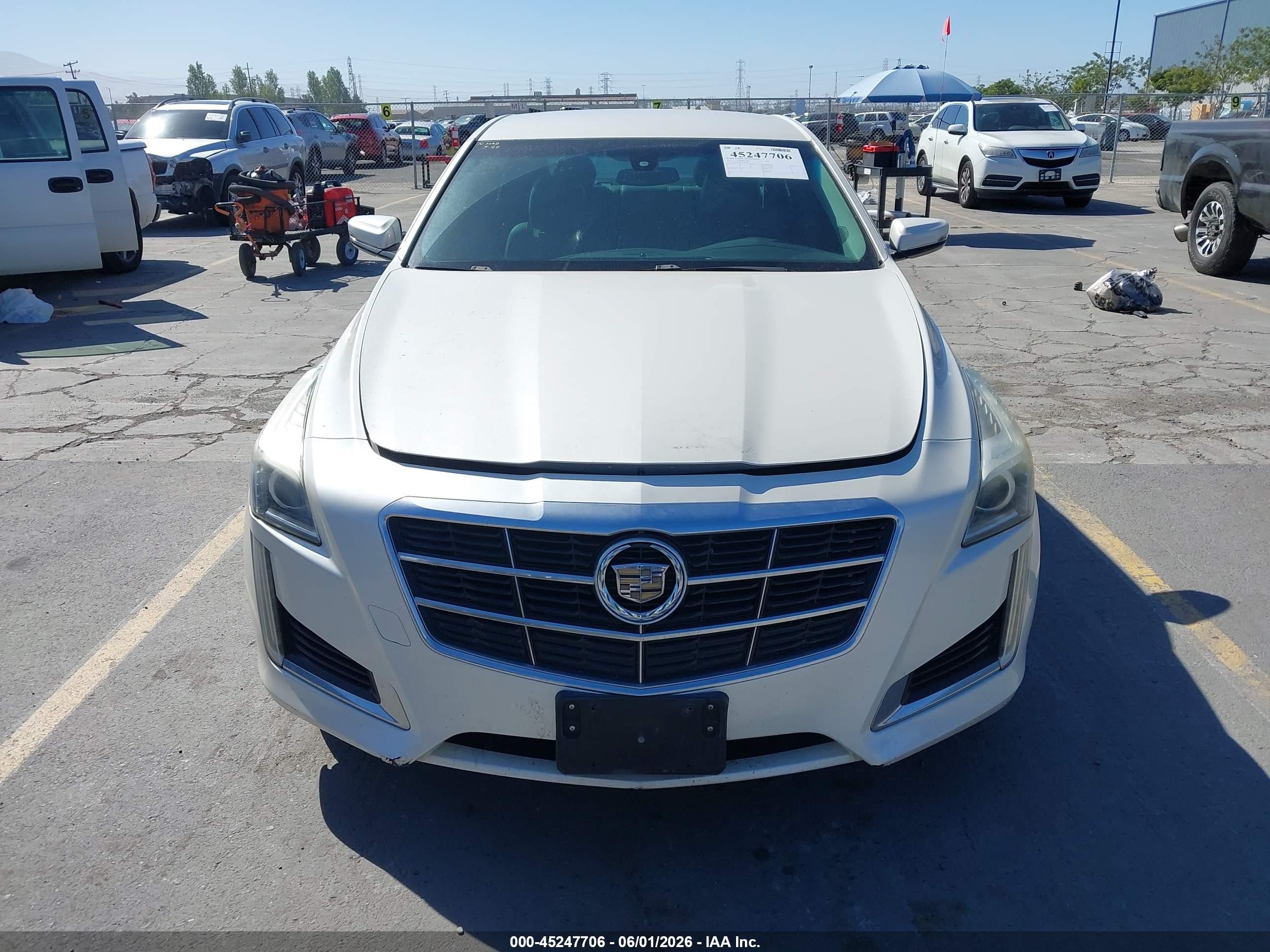 2014 Cadillac Cts Standard White vin: 1G6AP5SX2E0188215