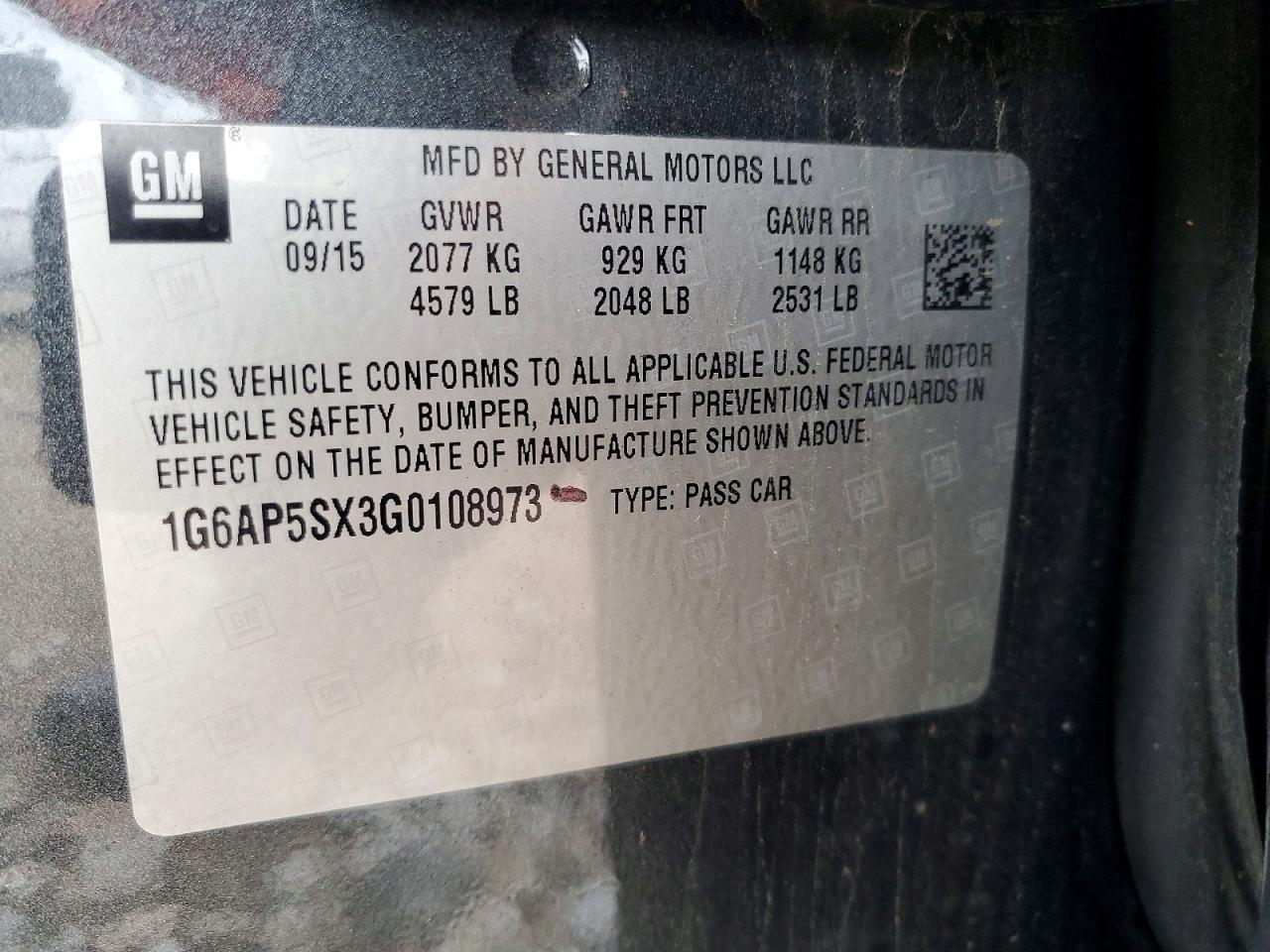 2016 Cadillac Cts Charcoal vin: 1G6AP5SX3G0108973