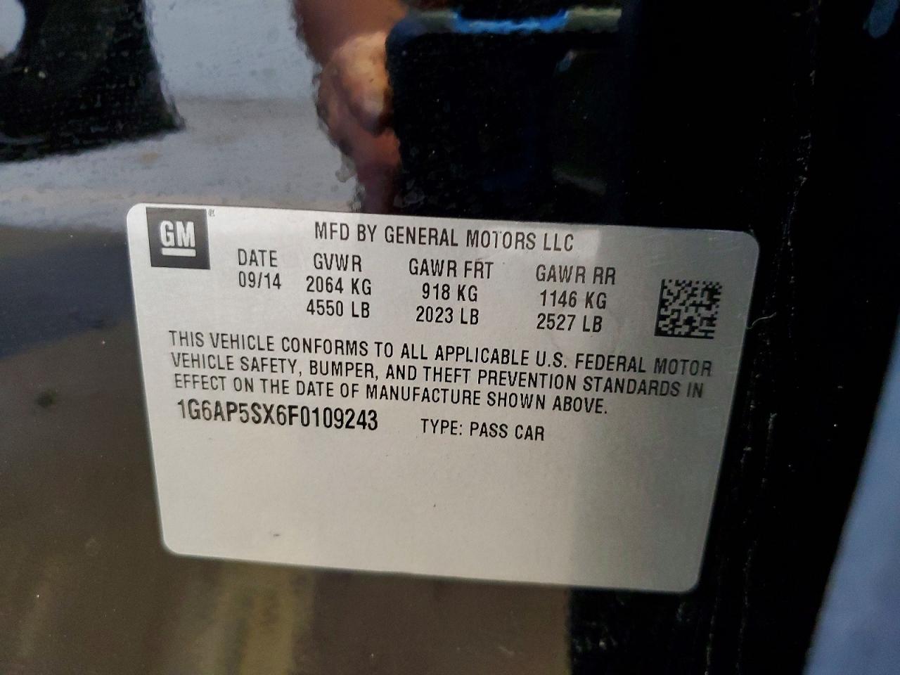 2015 Cadillac Cts Black vin: 1G6AP5SX6F0109243