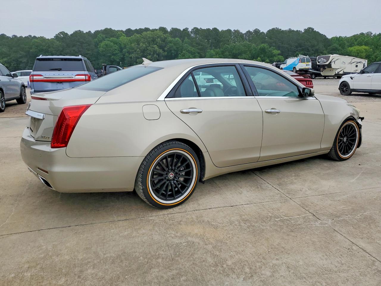 2014 Cadillac Cts Beige vin: 1G6AP5SX9E0156913