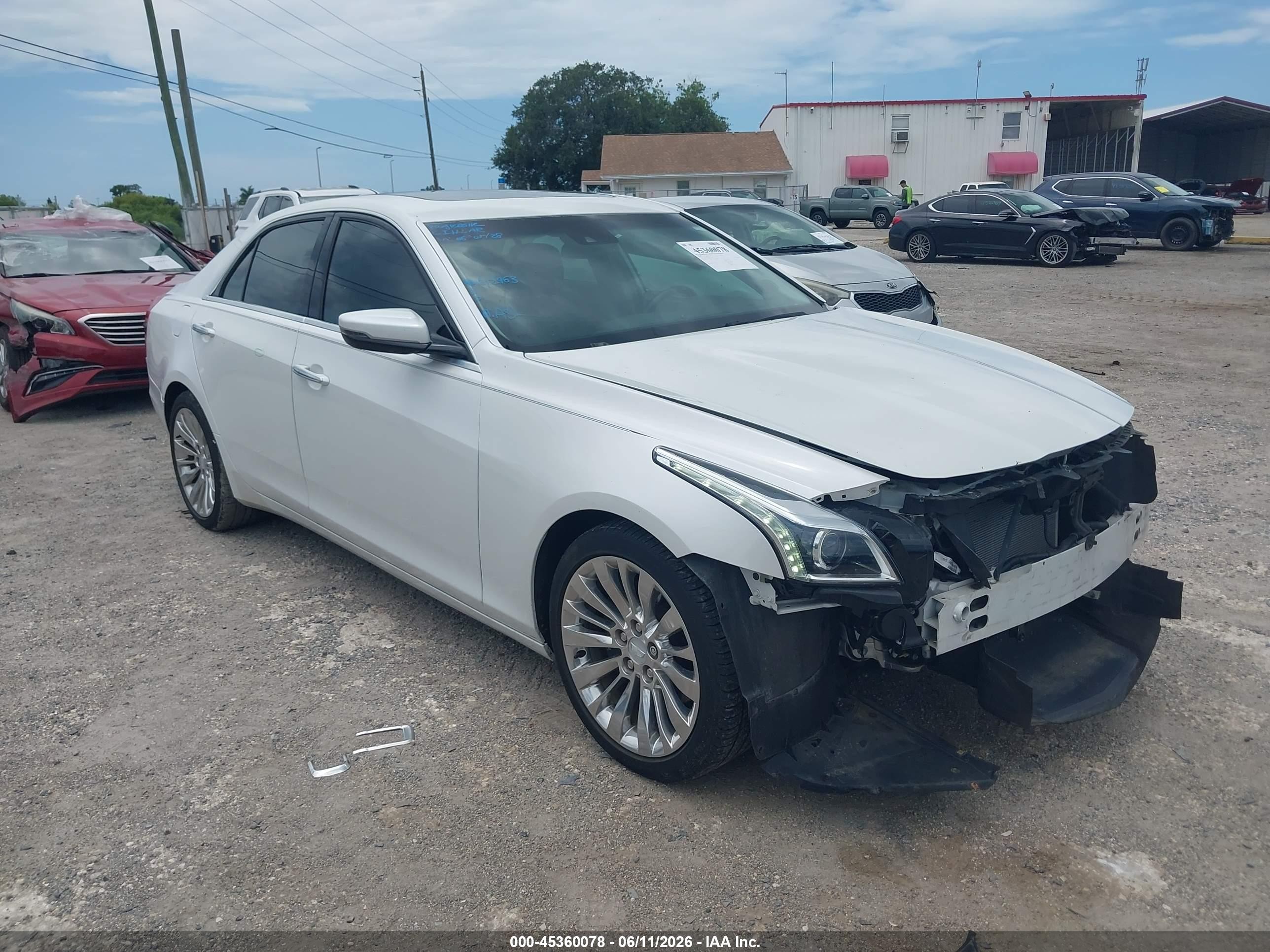 2015 Cadillac Cts Luxury White vin: 1G6AR5S31F0125146