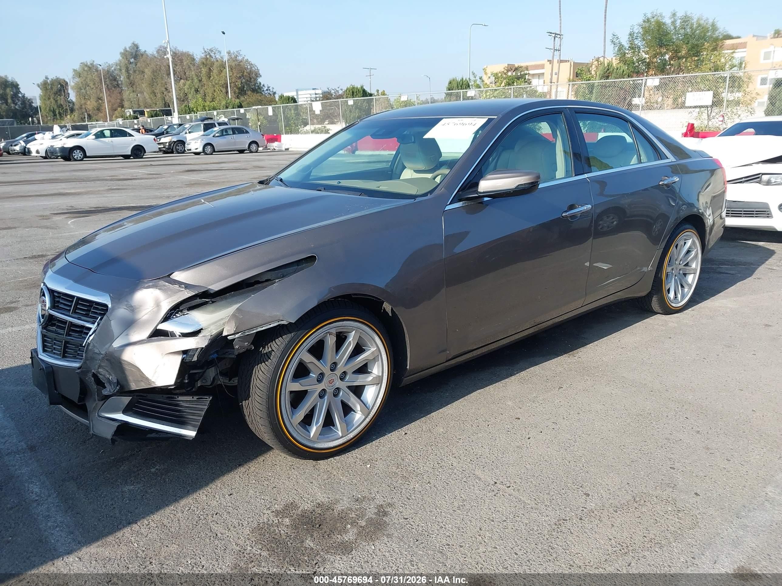 2014 Cadillac Cts Luxury Brown vin: 1G6AR5SX4E0166419
