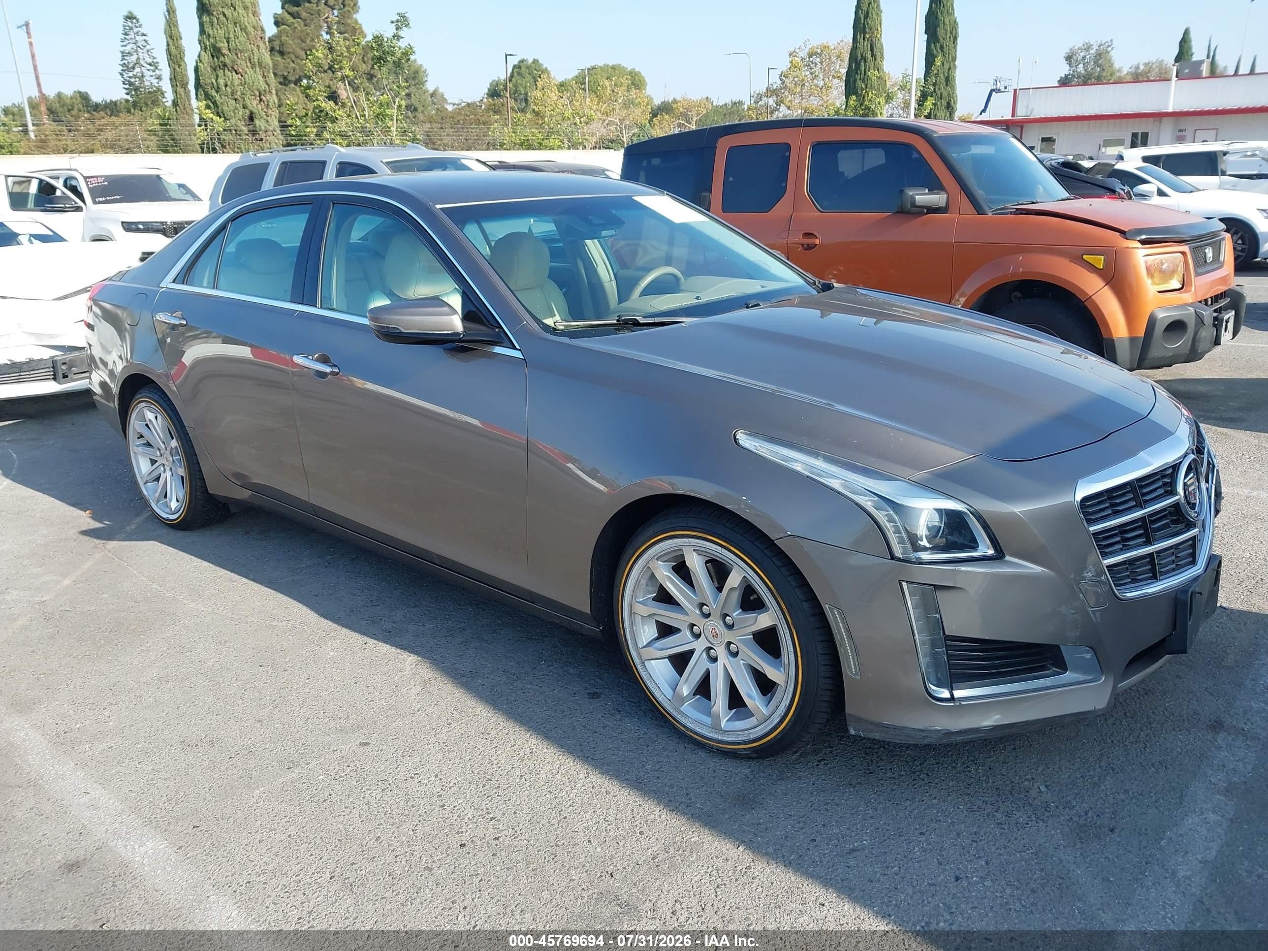 2014 Cadillac Cts Luxury Brown vin: 1G6AR5SX4E0166419