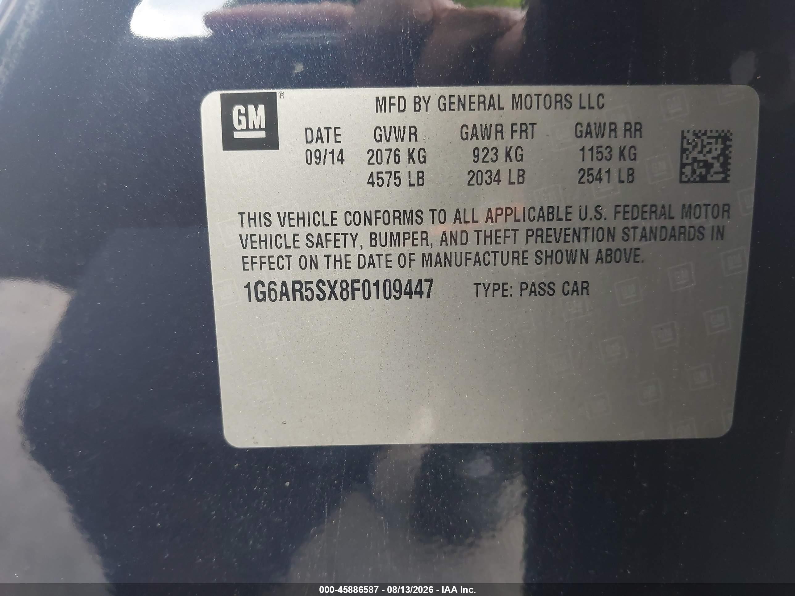 2015 Cadillac Cts Luxury Blue vin: 1G6AR5SX8F0109447