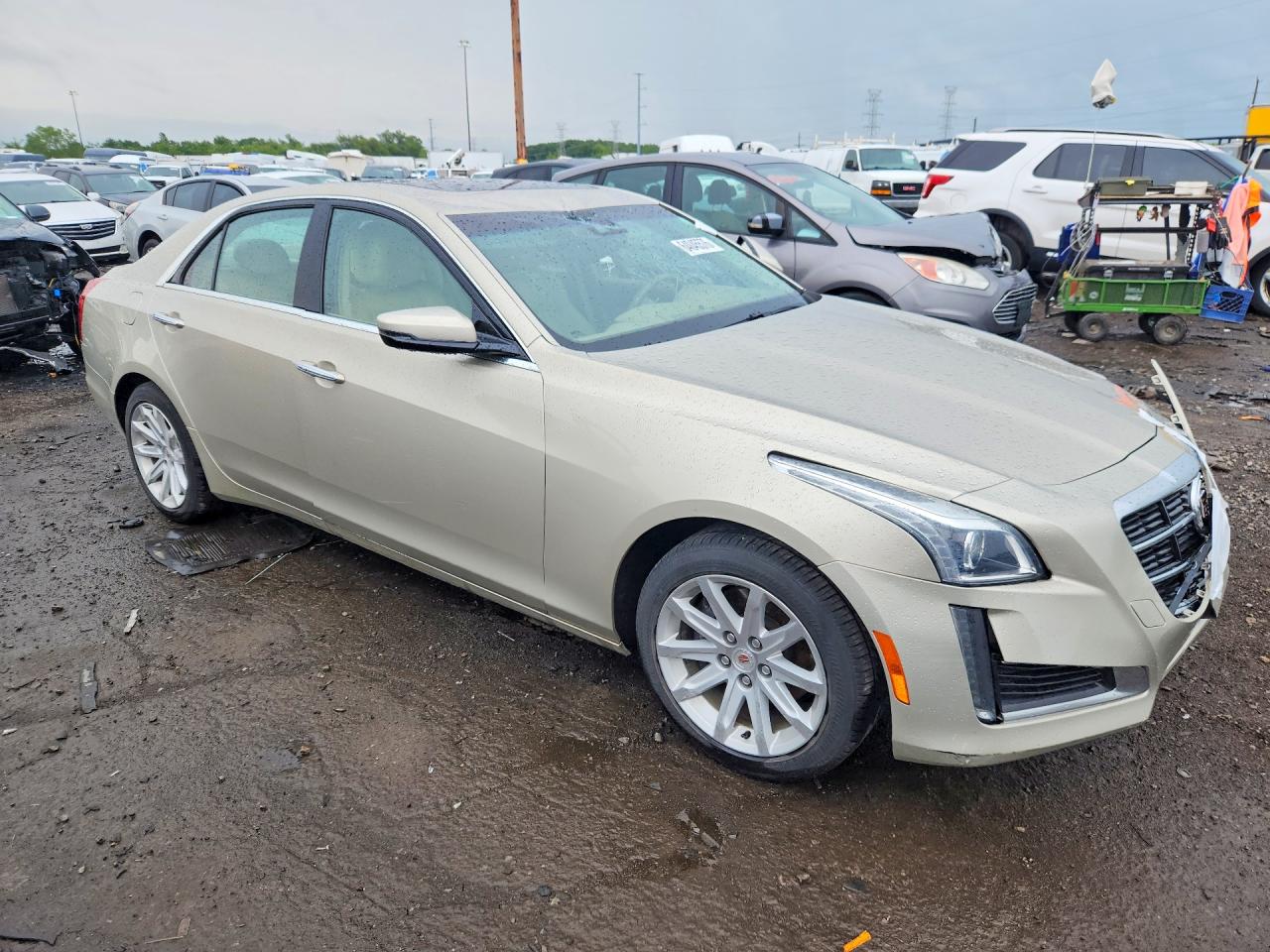 2014 Cadillac Cts Luxury Collection Beige vin: 1G6AR5SXXE0150435