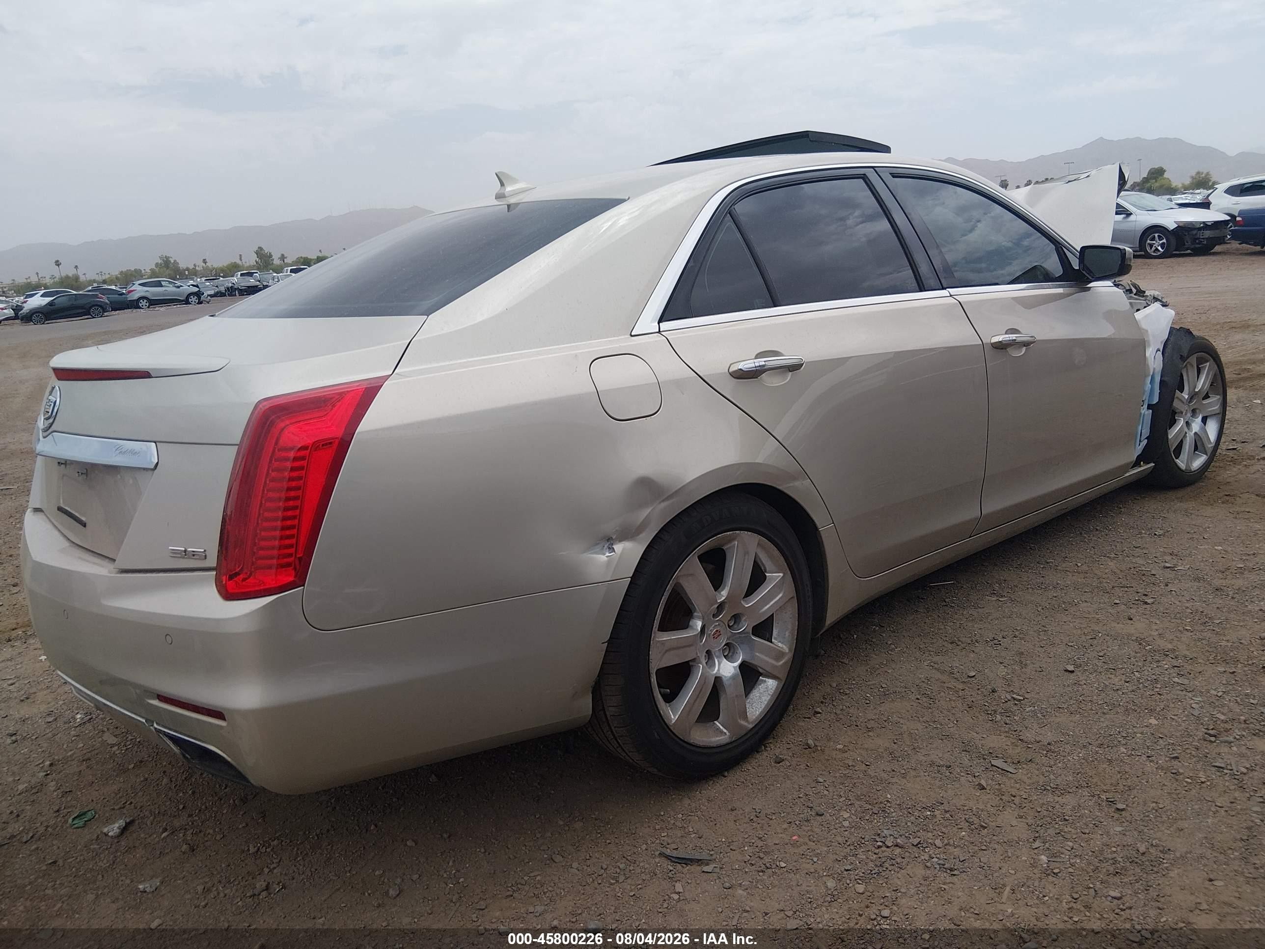 2014 Cadillac Cts Performance Tan vin: 1G6AS5S34E0168740