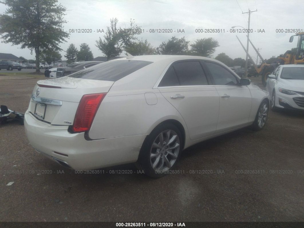 2014 Cadillac Cts Sedan Performance Rwd White vin: 1G6AS5S3XE0185820