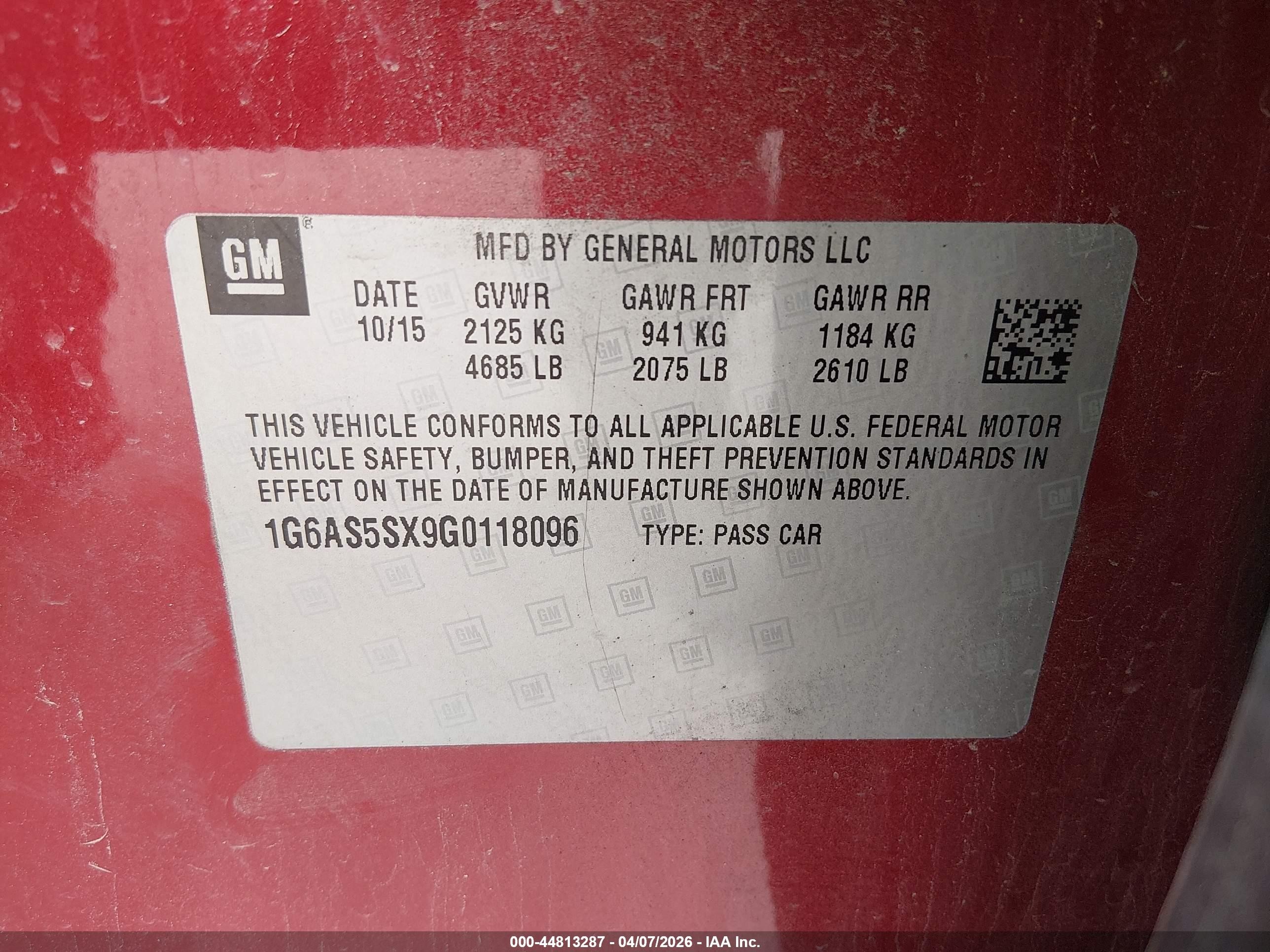 2016 Cadillac Cts Performance Collection Red vin: 1G6AS5SX9G0118096