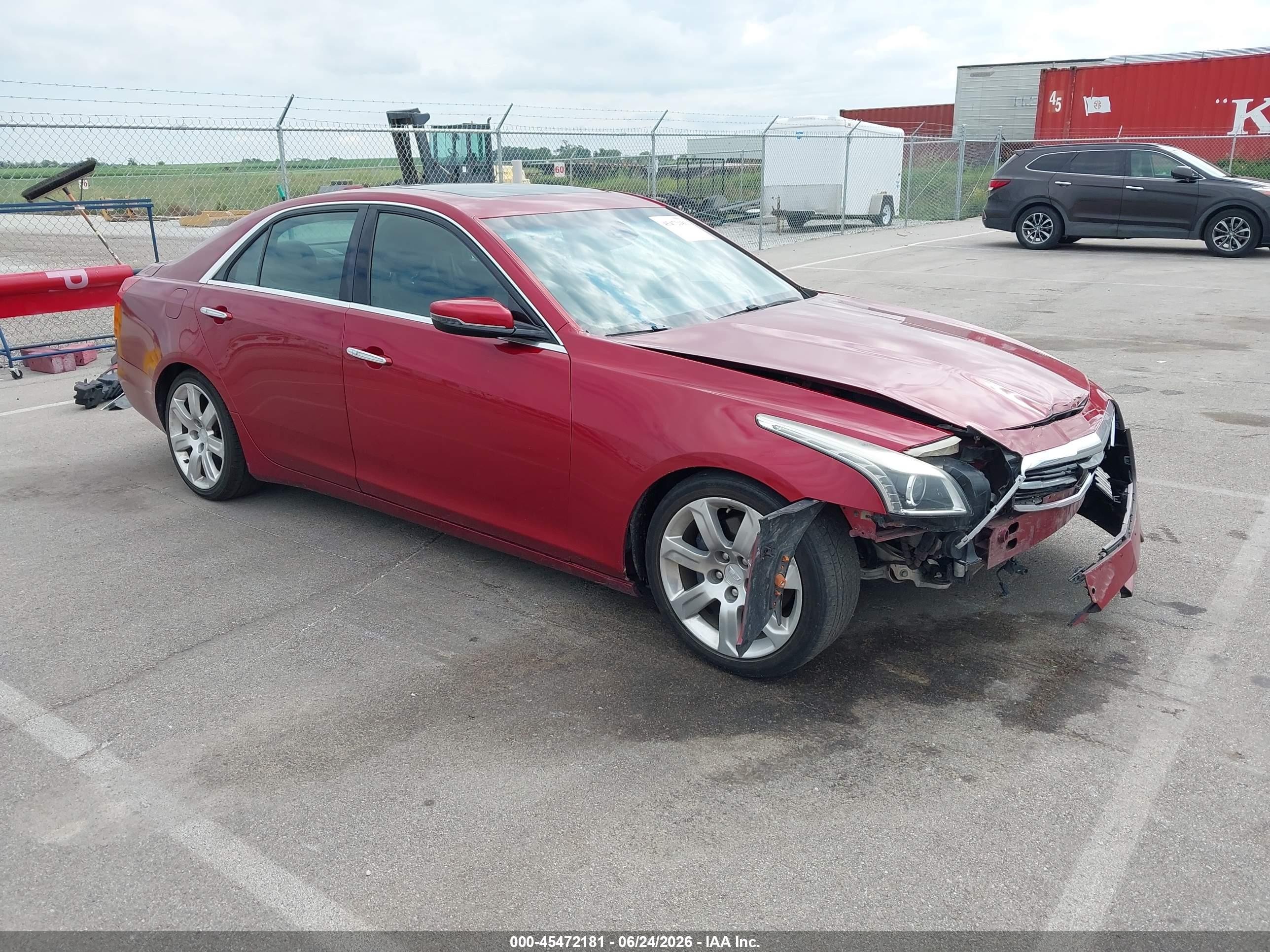 2015 Cadillac Cts Premium Red vin: 1G6AT5S33F0117888