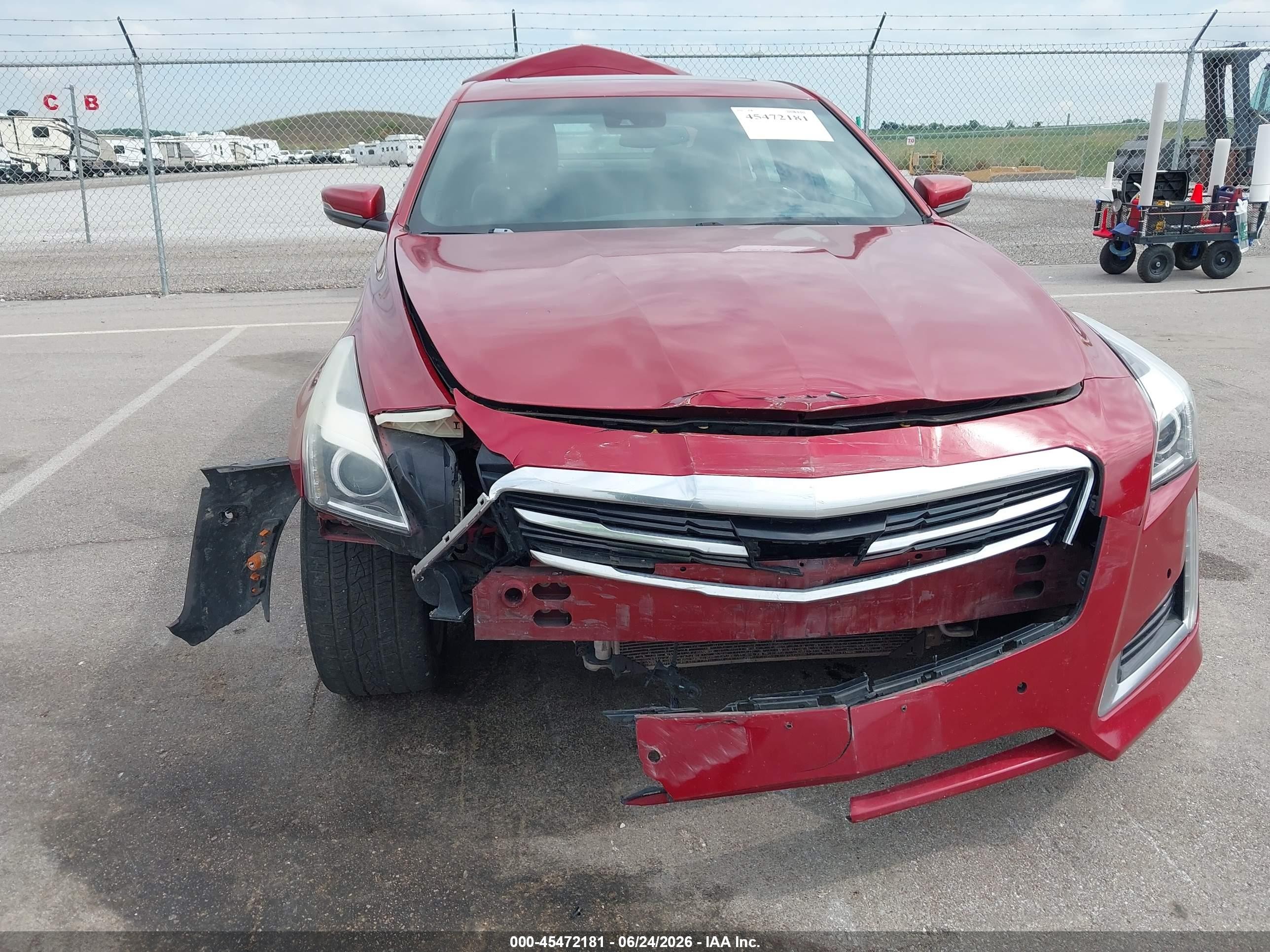 2015 Cadillac Cts Premium Red vin: 1G6AT5S33F0117888