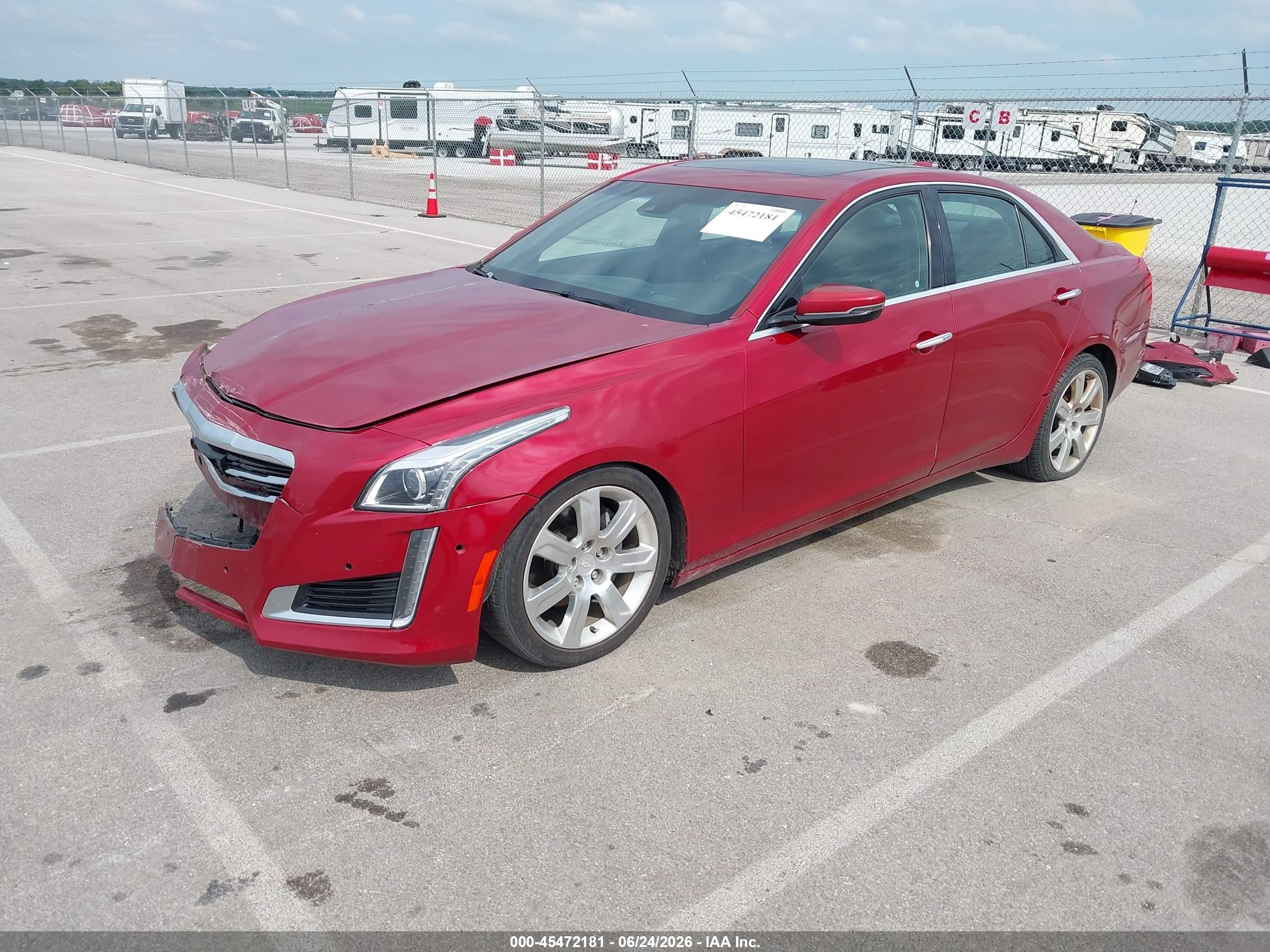2015 Cadillac Cts Premium Red vin: 1G6AT5S33F0117888