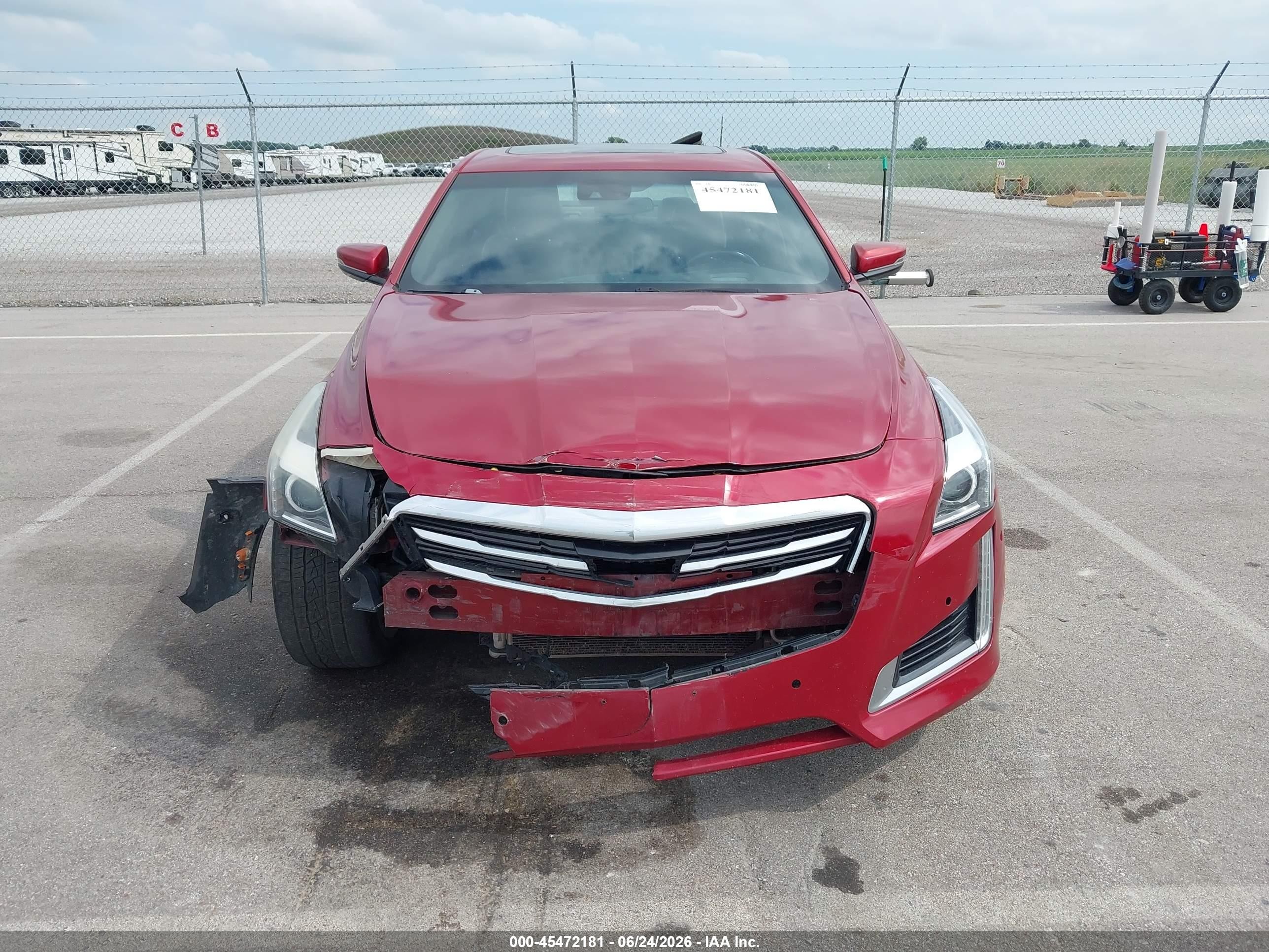 2015 Cadillac Cts Premium Red vin: 1G6AT5S33F0117888