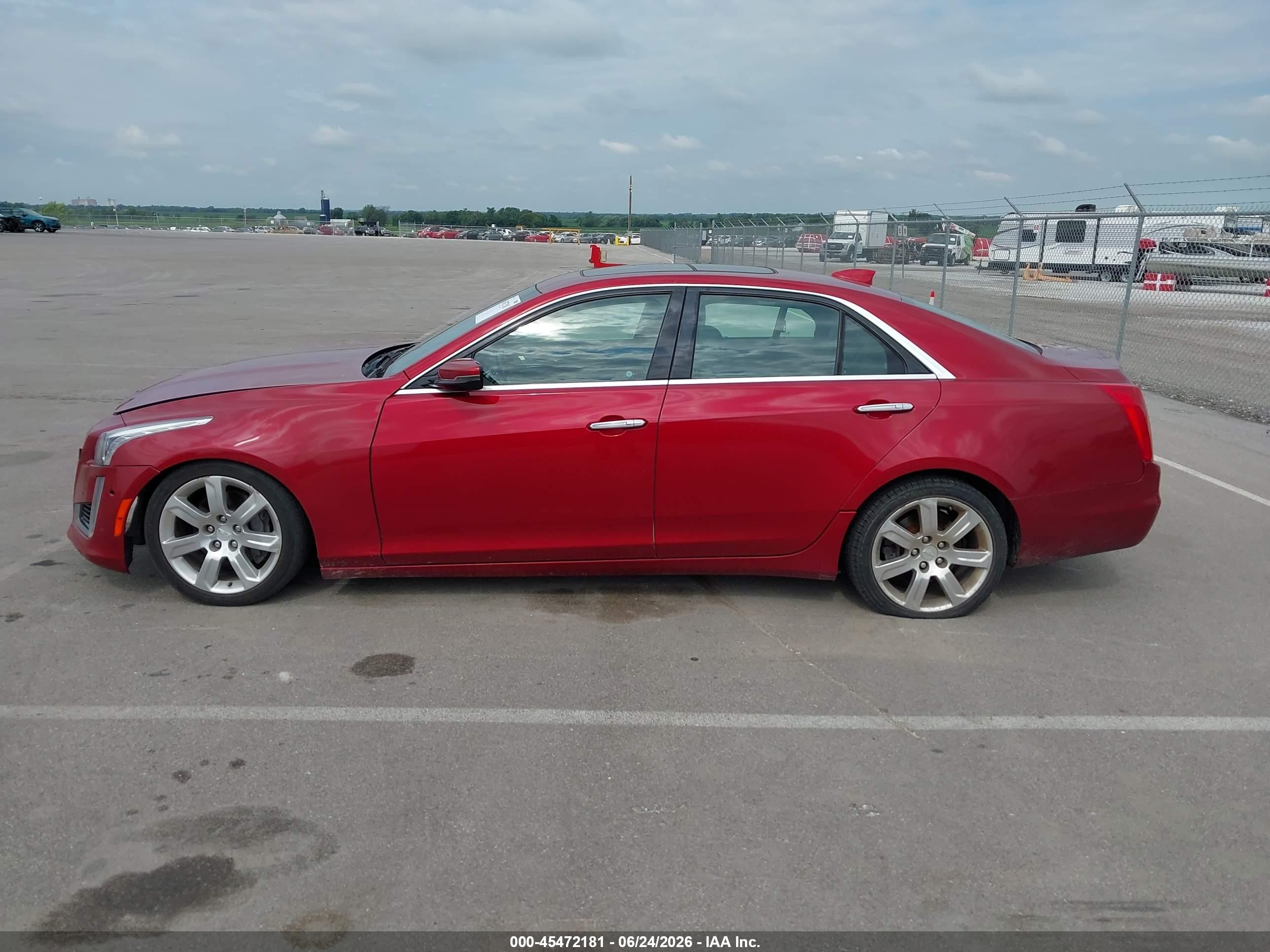 2015 Cadillac Cts Premium Red vin: 1G6AT5S33F0117888