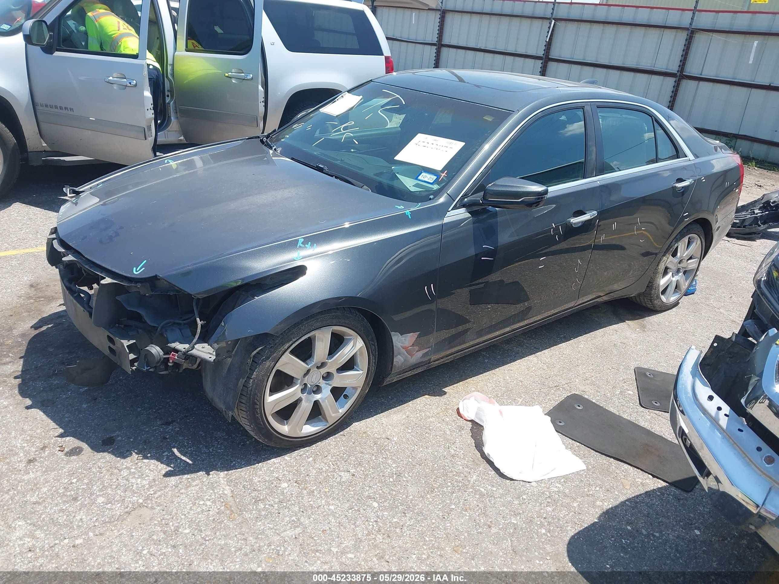 2015 Cadillac Cts Premium Серый vin: 1G6AT5S37F0125797