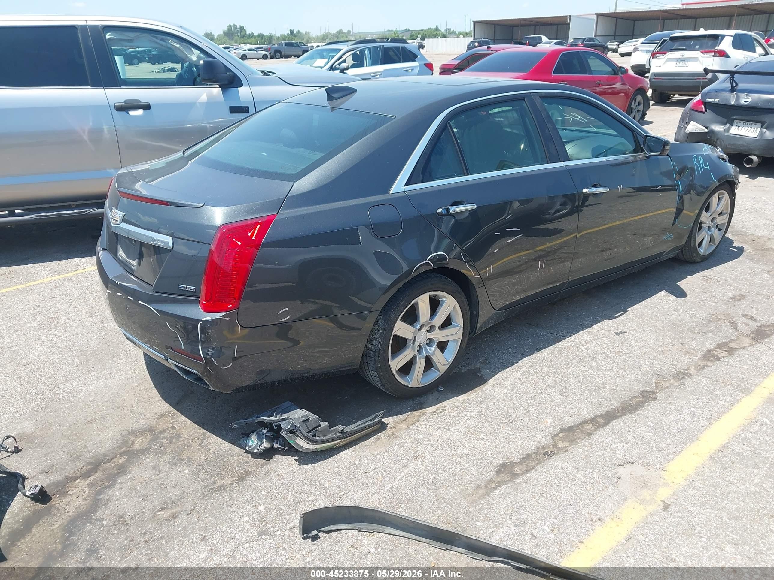 2015 Cadillac Cts Premium Серый vin: 1G6AT5S37F0125797