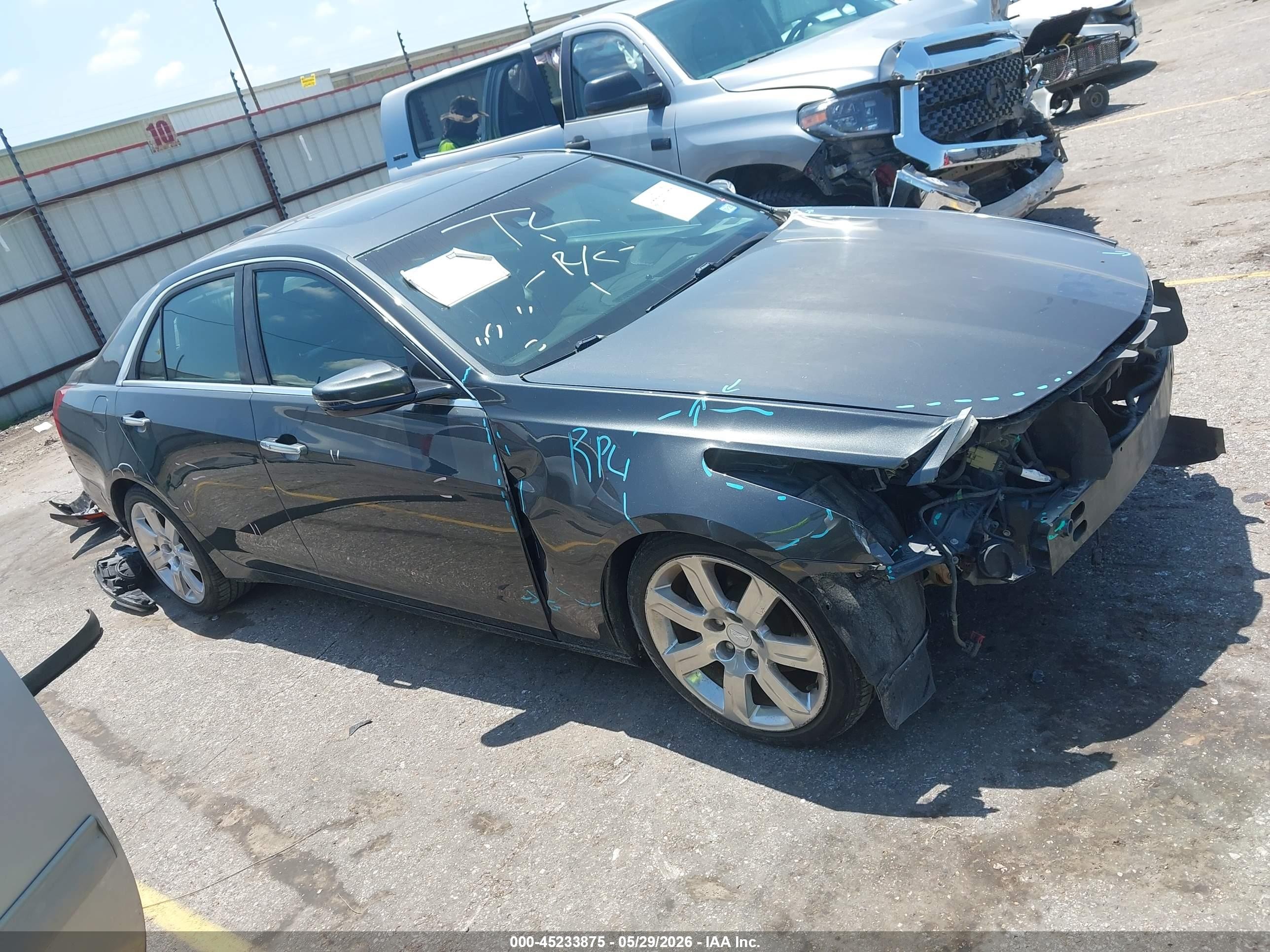2015 Cadillac Cts Premium Серый vin: 1G6AT5S37F0125797