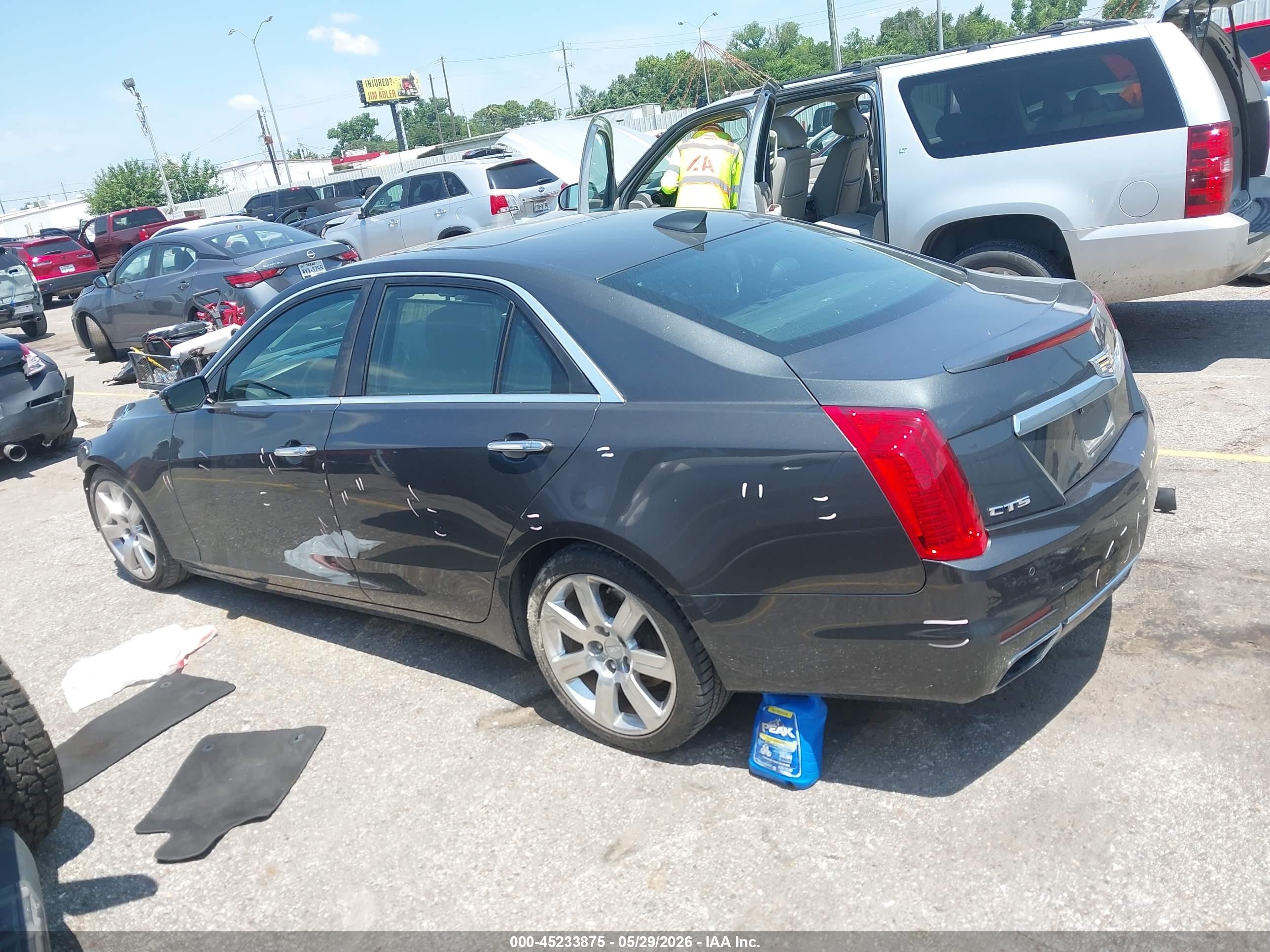 2015 Cadillac Cts Premium Серый vin: 1G6AT5S37F0125797