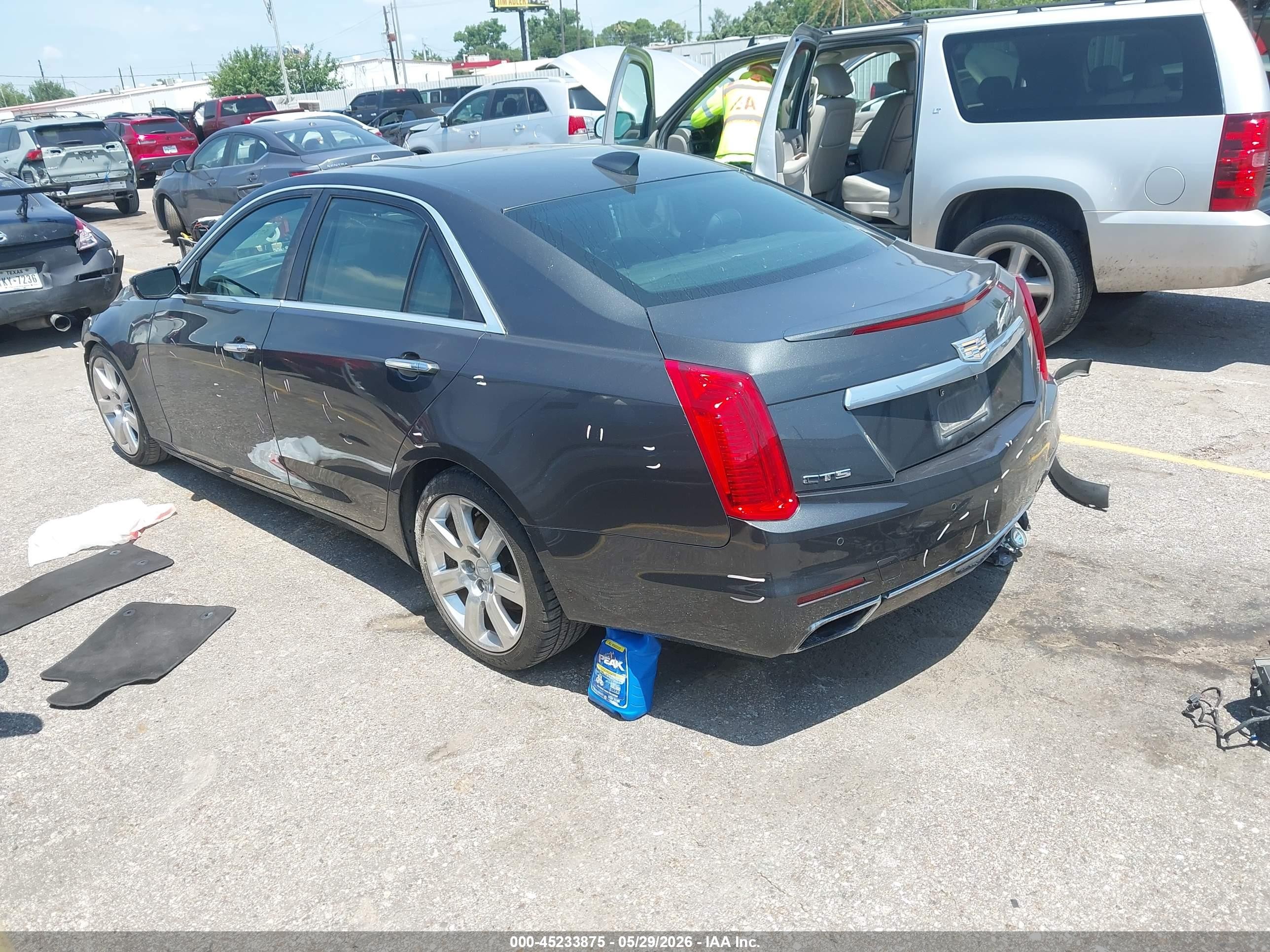 2015 Cadillac Cts Premium Серый vin: 1G6AT5S37F0125797