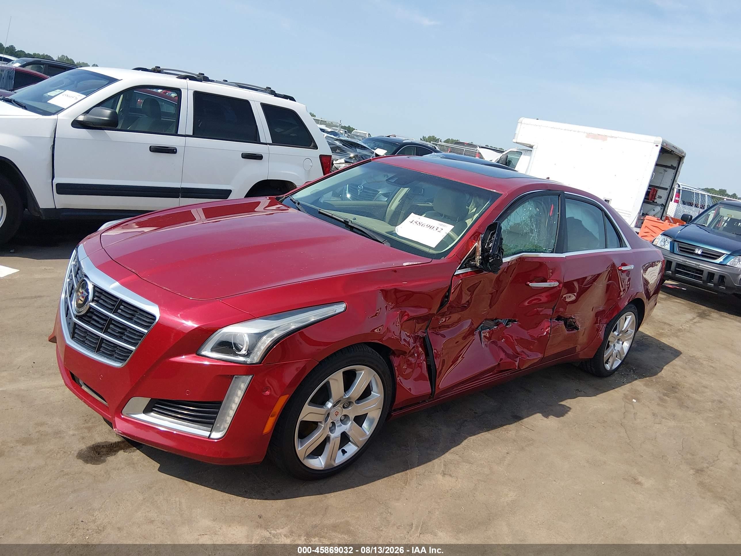 2014 Cadillac Cts Premium Red vin: 1G6AT5SX0E0183476