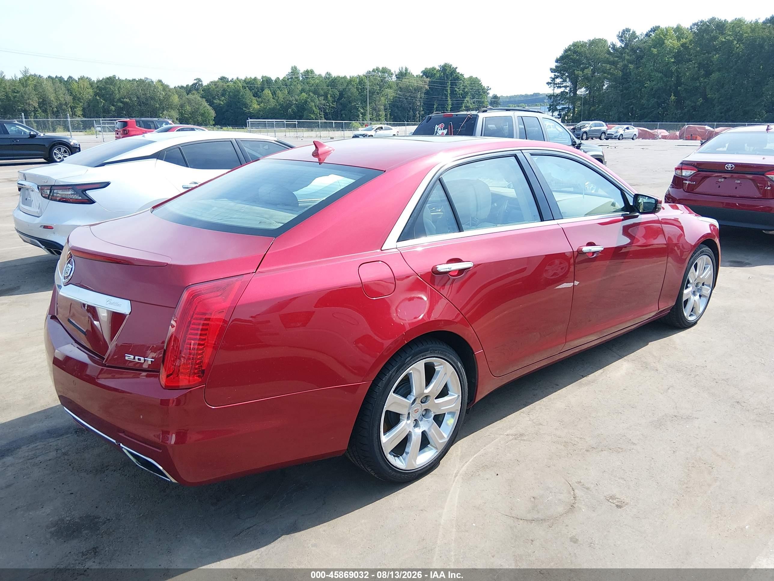 2014 Cadillac Cts Premium Red vin: 1G6AT5SX0E0183476