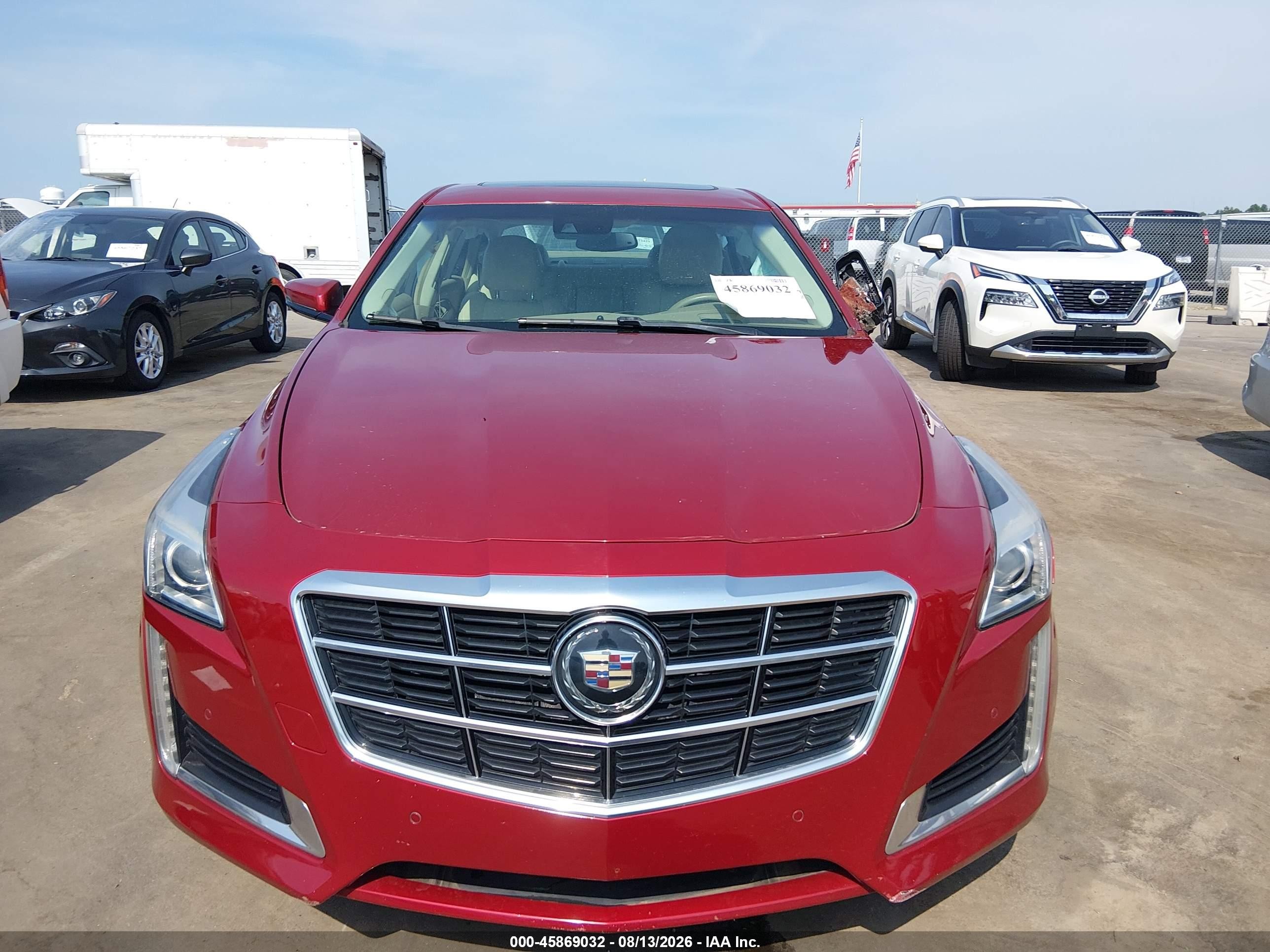 2014 Cadillac Cts Premium Red vin: 1G6AT5SX0E0183476